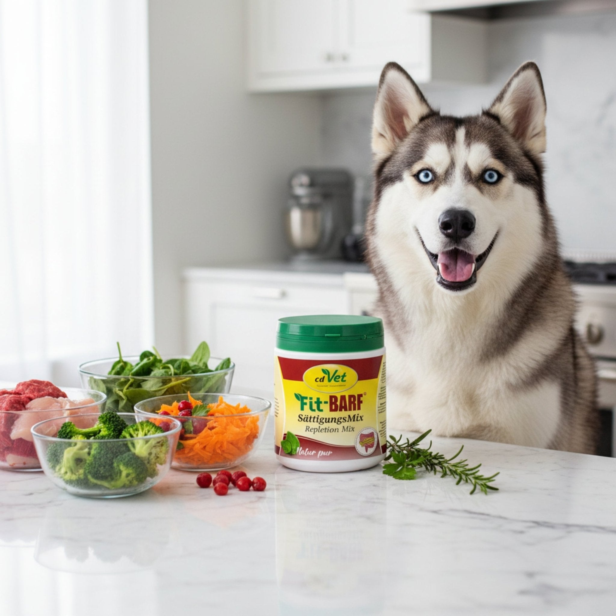 cdVet Fit - BARF SättigungsMix – Die natürliche Sattmacher - Beilage für gesundes, artgerechtes BARFen – Optimale Nährstoffversorgung & ausgeglichene Verdauung für deinen Hund - Woofshack