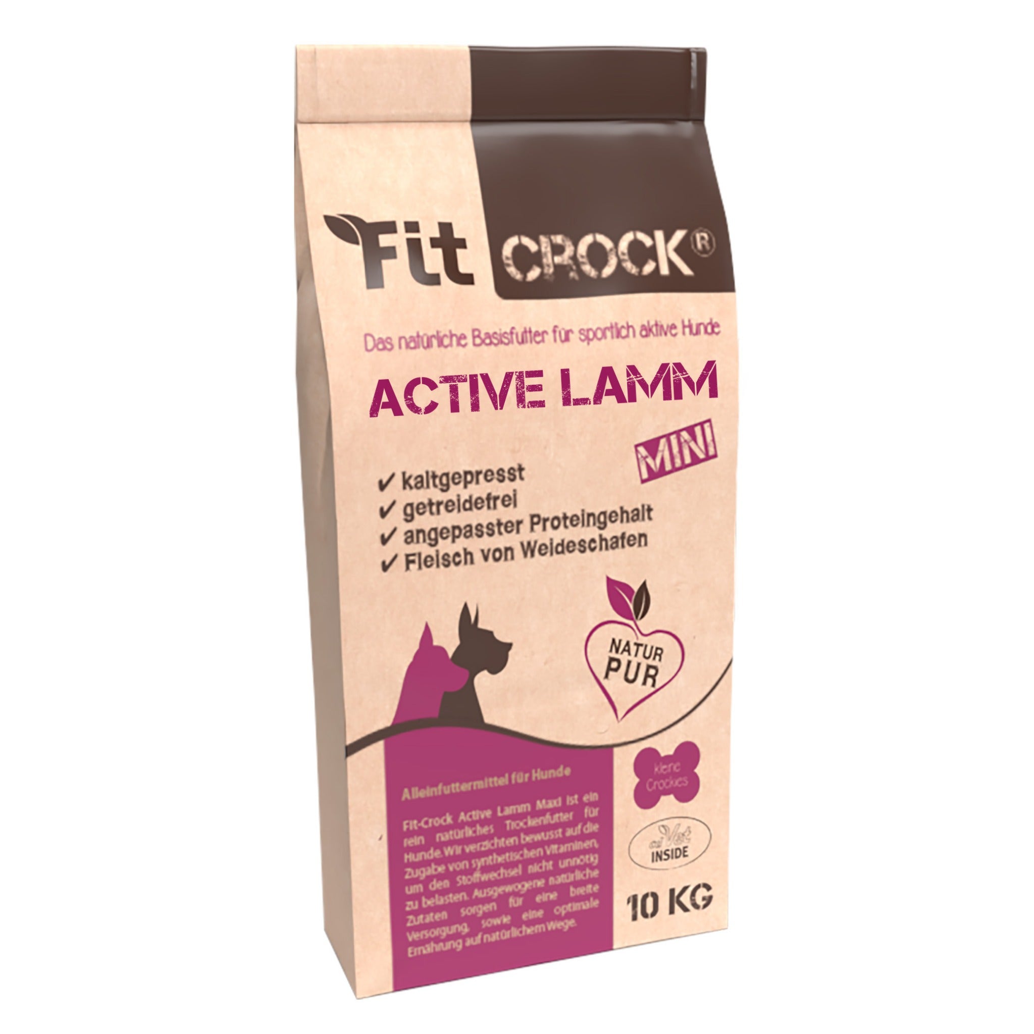 cdVet Fit-Crock Active Lamm Mini – Kaltgepresstes Premium-Trockenfutter für aktive Hunde mit empfindlicher Verdauung