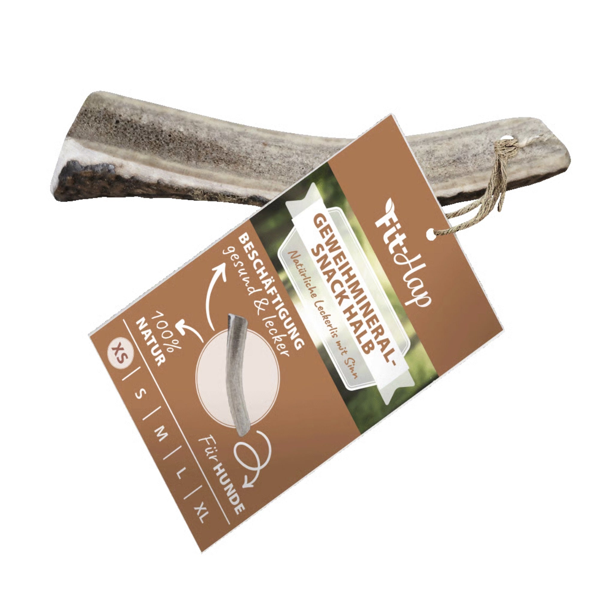 cdVet Fit - Hap Geweihmineral - Snack halb für Hunde - Woofshack