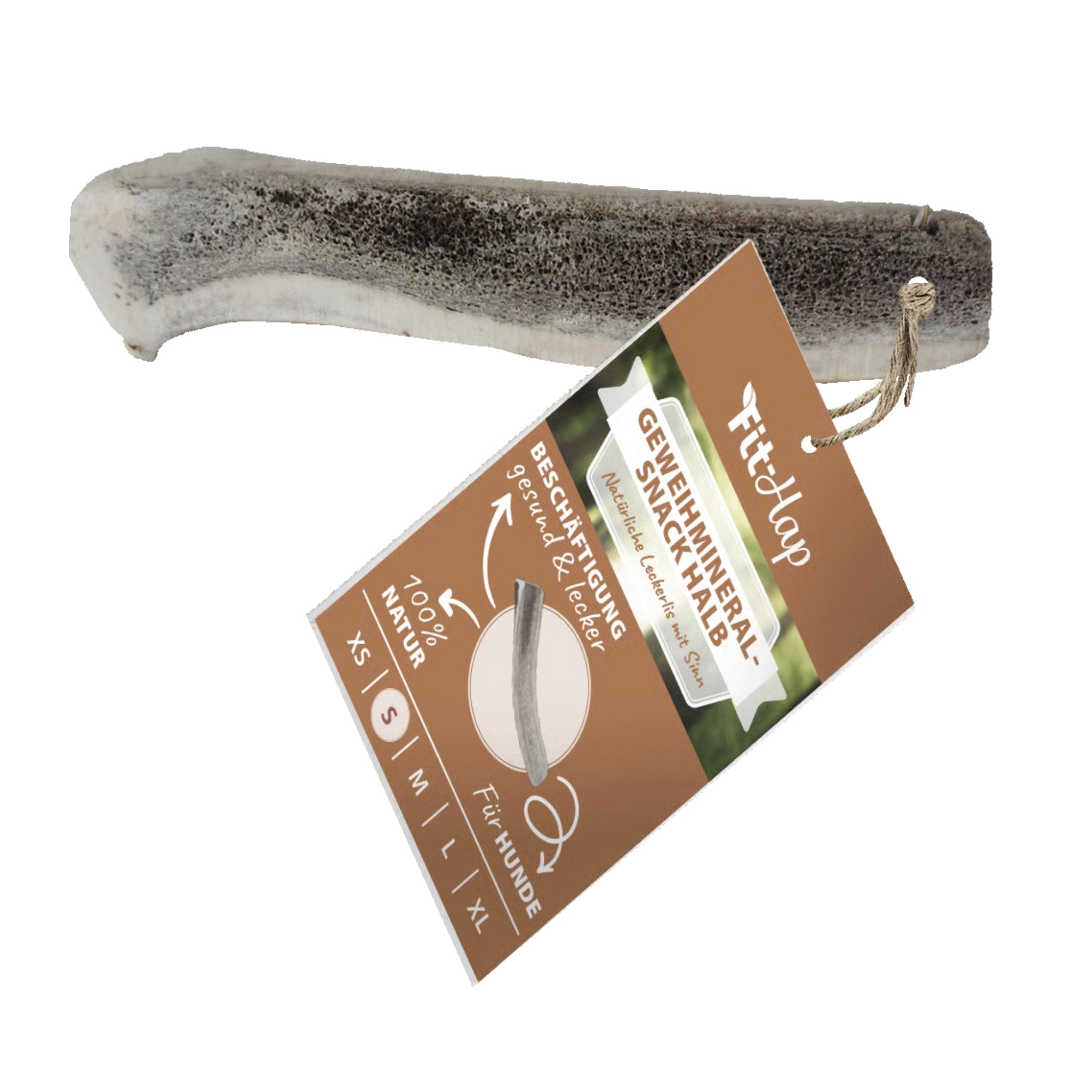 cdVet Fit - Hap Geweihmineral - Snack halb für Hunde - Woofshack