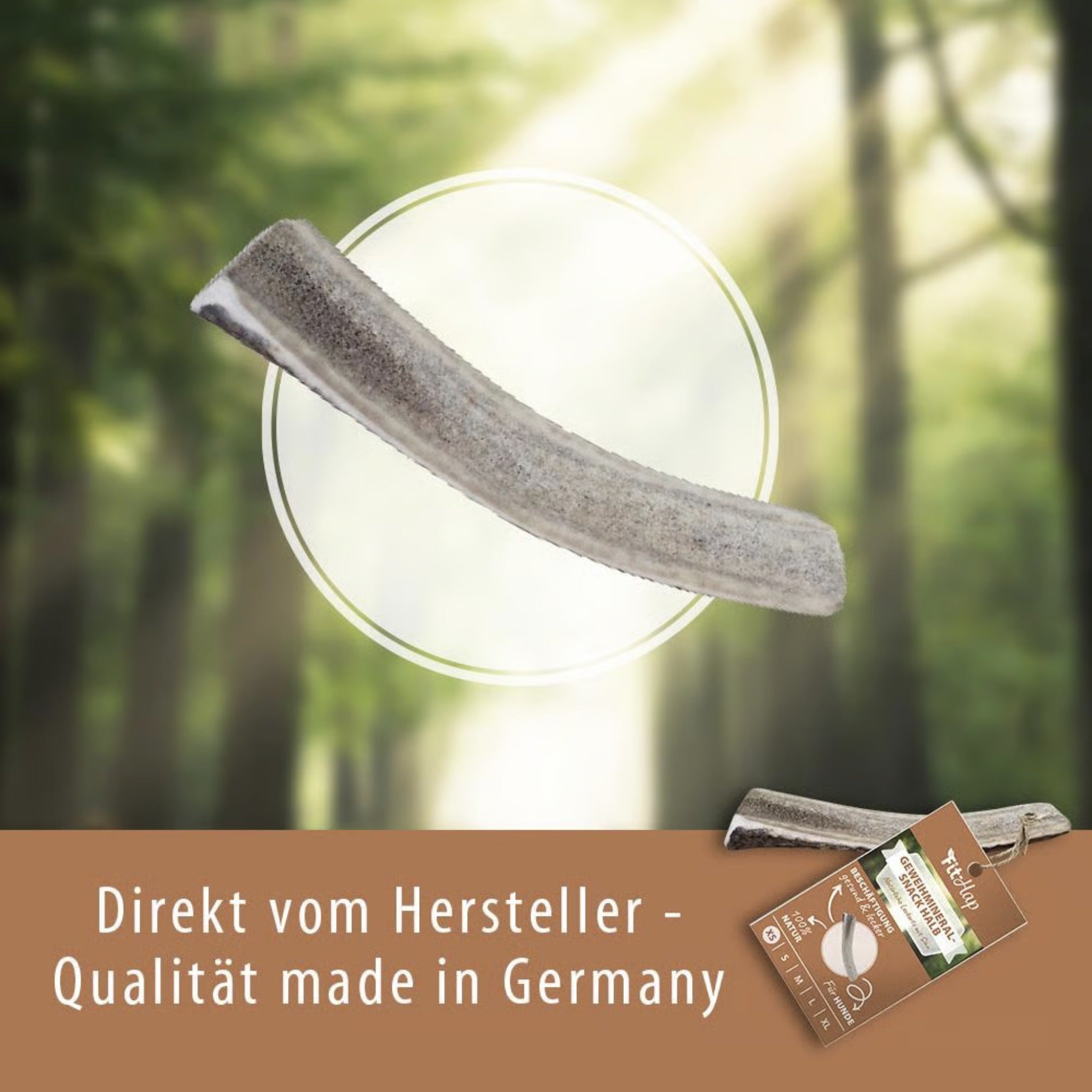 cdVet Fit - Hap Geweihmineral - Snack halb für Hunde - Woofshack