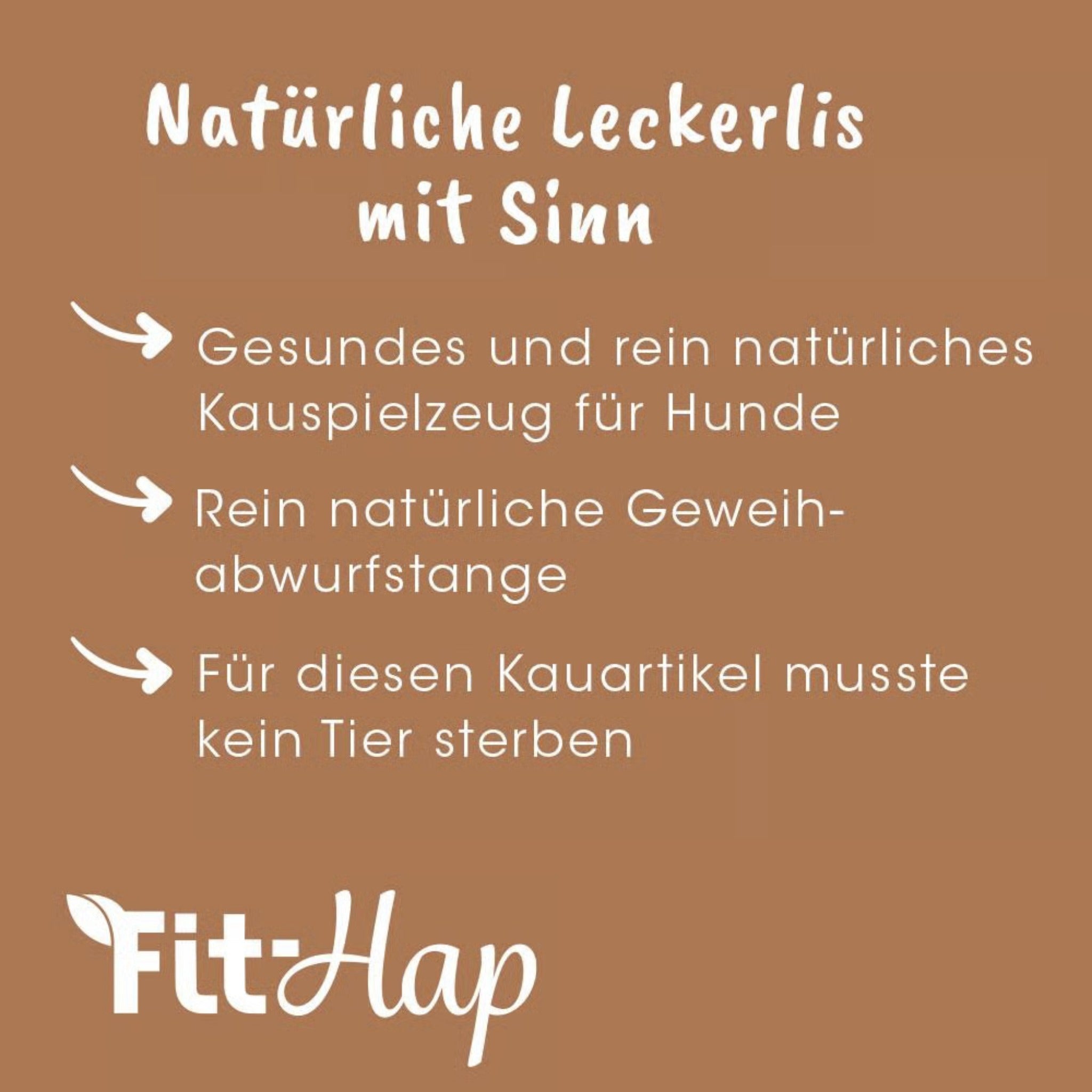 cdVet Fit - Hap Geweihmineral - Snack halb für Hunde - Woofshack