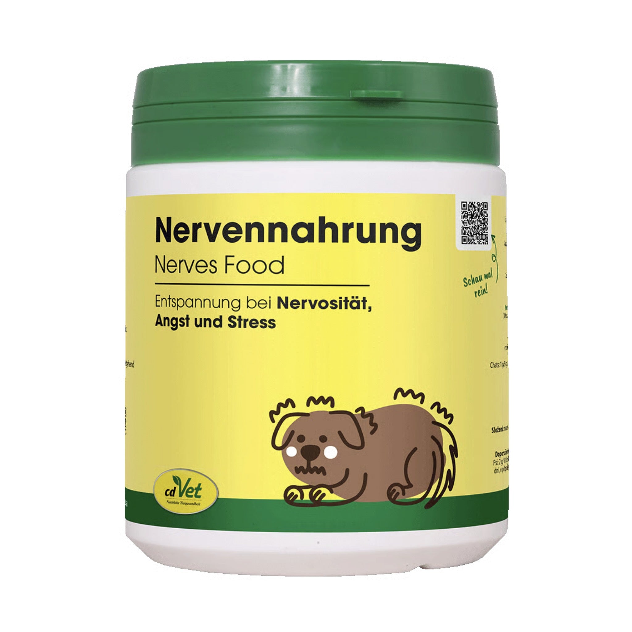 cdVet Nervennahrung – Natürliche Beruhigung für nervöse & ängstliche Hunde und Katzen bei Stress, Angst und Unruhe