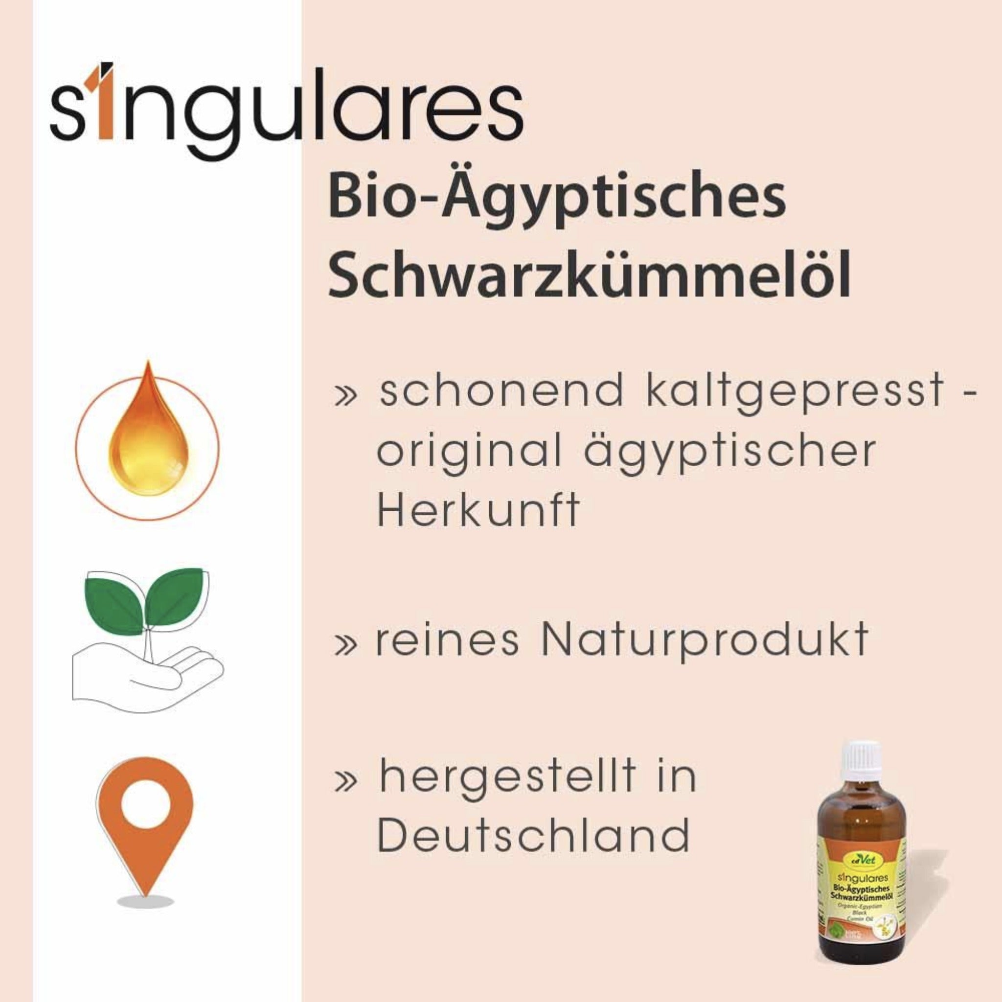 cdVet Singulares Ägyptisches Bio - Schwarzkümmelöl - Woofshack