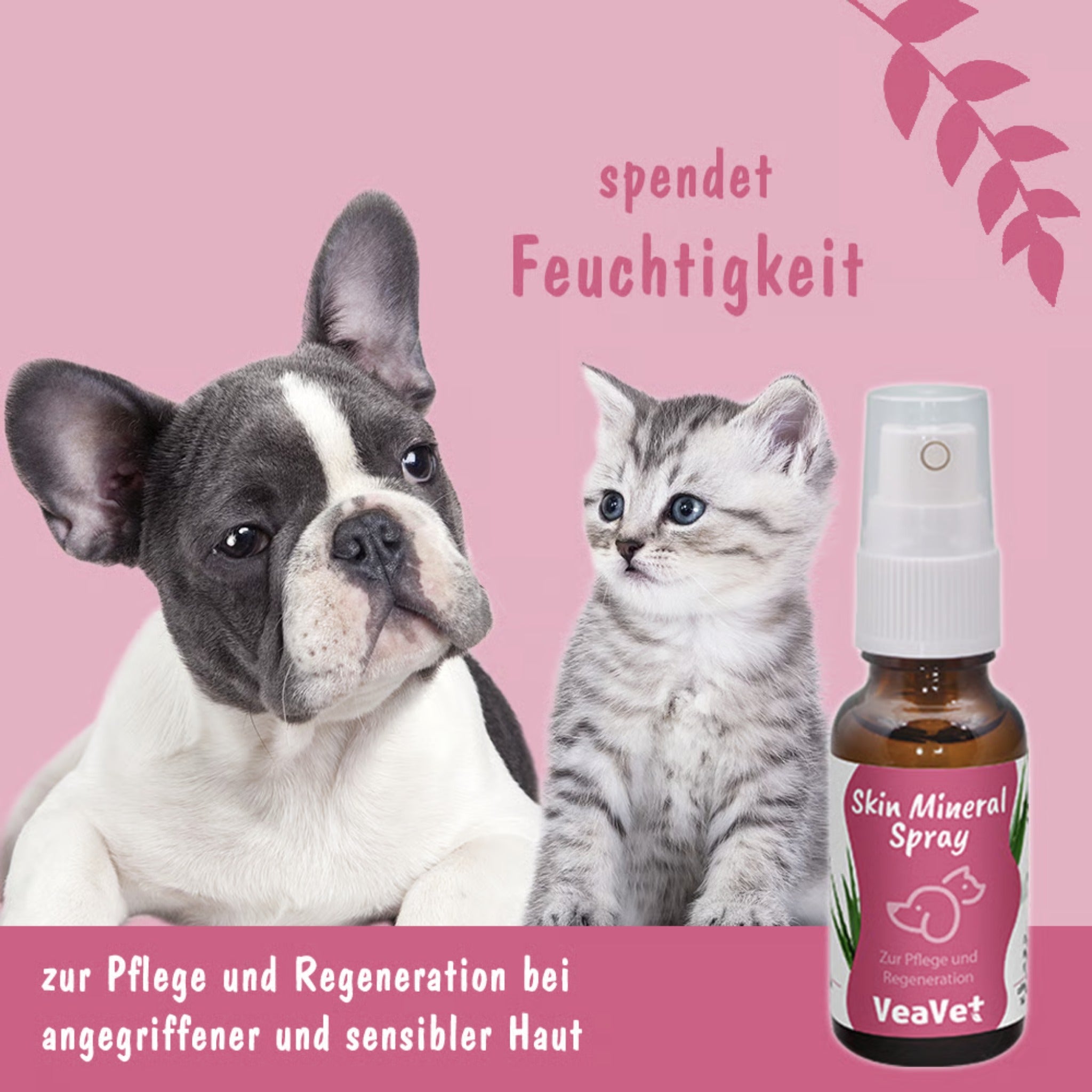 cdVet VeaVet Skin Mineral Spray – Natürliche Hautpflege bei Juckreiz, Rötungen & Irritationen für Hunde