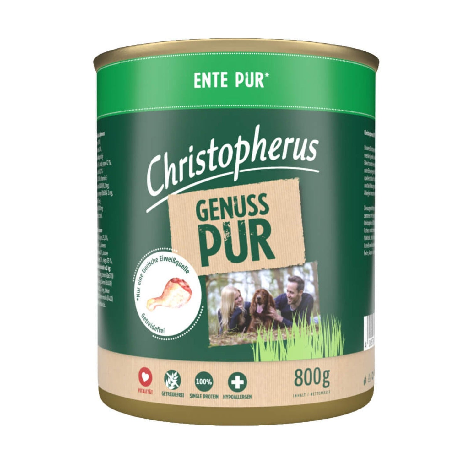 Christopherus Adult Ente Pur, Hunde Nassfutter - Woofshack