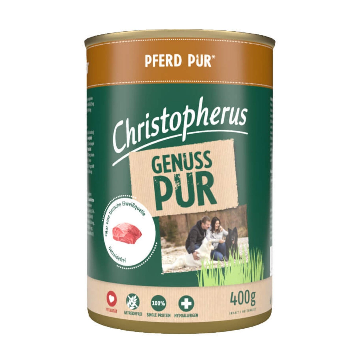 Christopherus Adult Pferd Pur, Hunde Nassfutter - Woofshack