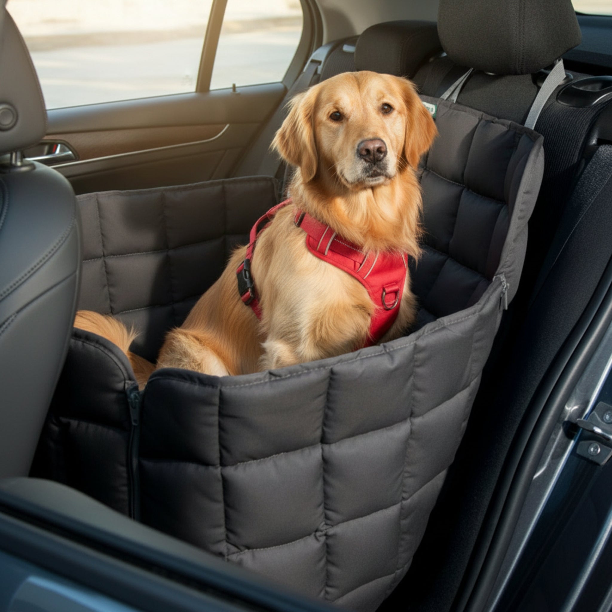 Doctor Bark 1 - Sitz Autoschondecke – Premium Autositz - Schutz für Hunde, kratzfest & waschbar bis 95°C - Woofshack