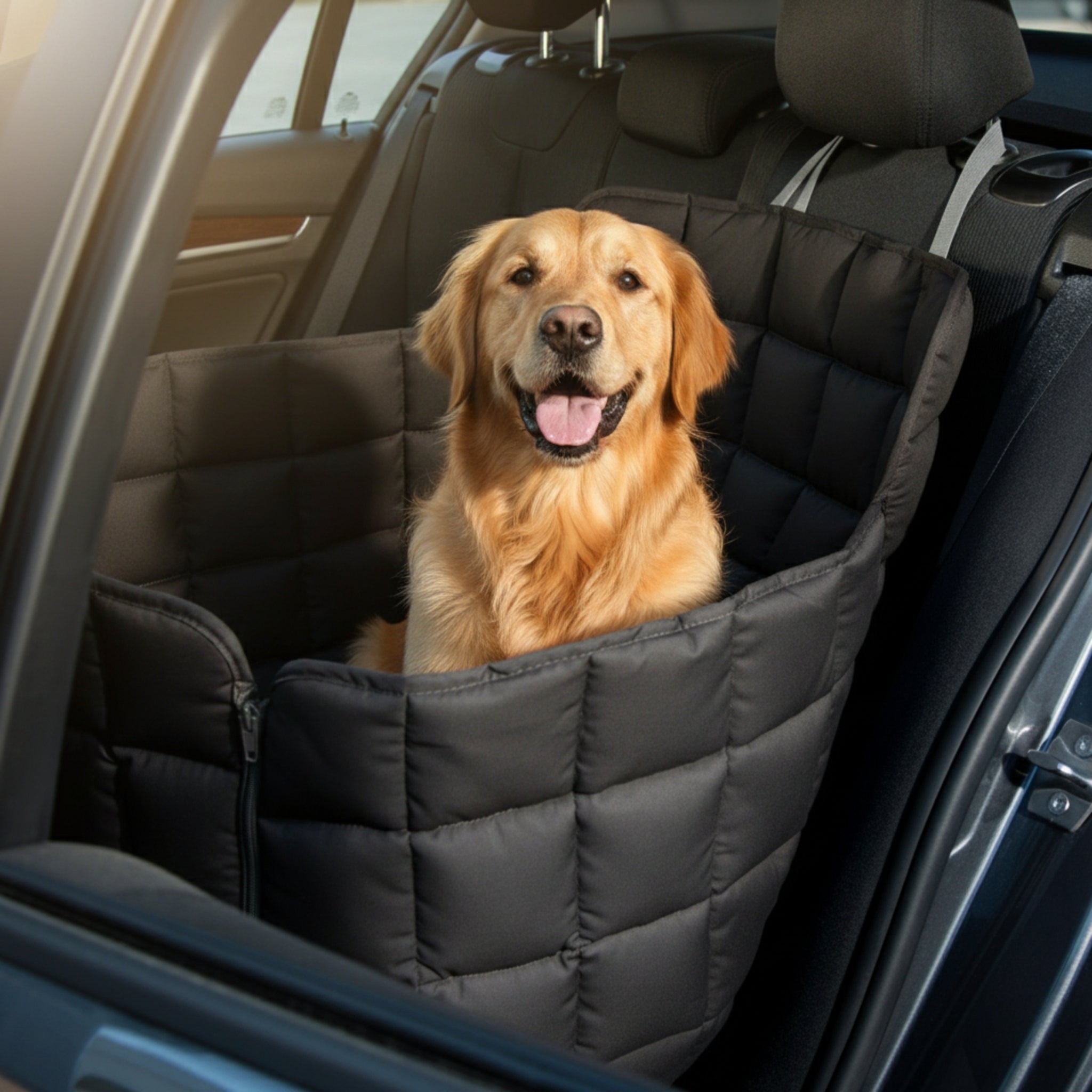 Doctor Bark 1 - Sitz Autoschondecke – Premium Autositz - Schutz für Hunde, kratzfest & waschbar bis 95°C - Woofshack