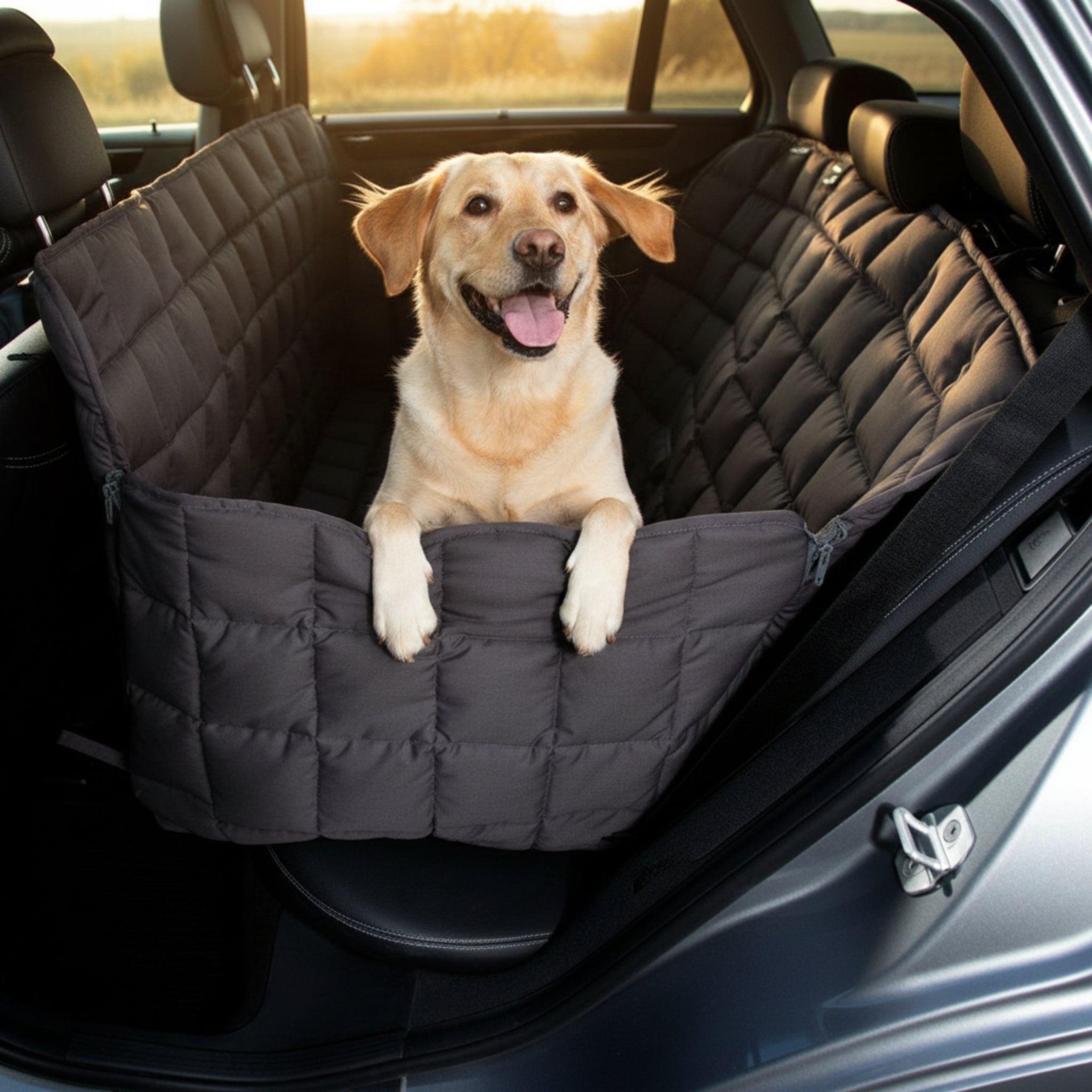 Doctor Bark 3 - Sitz Autoschondecke Premium – Rutschfest, Kratzfest & Wasserdicht für Hunde - Woofshack