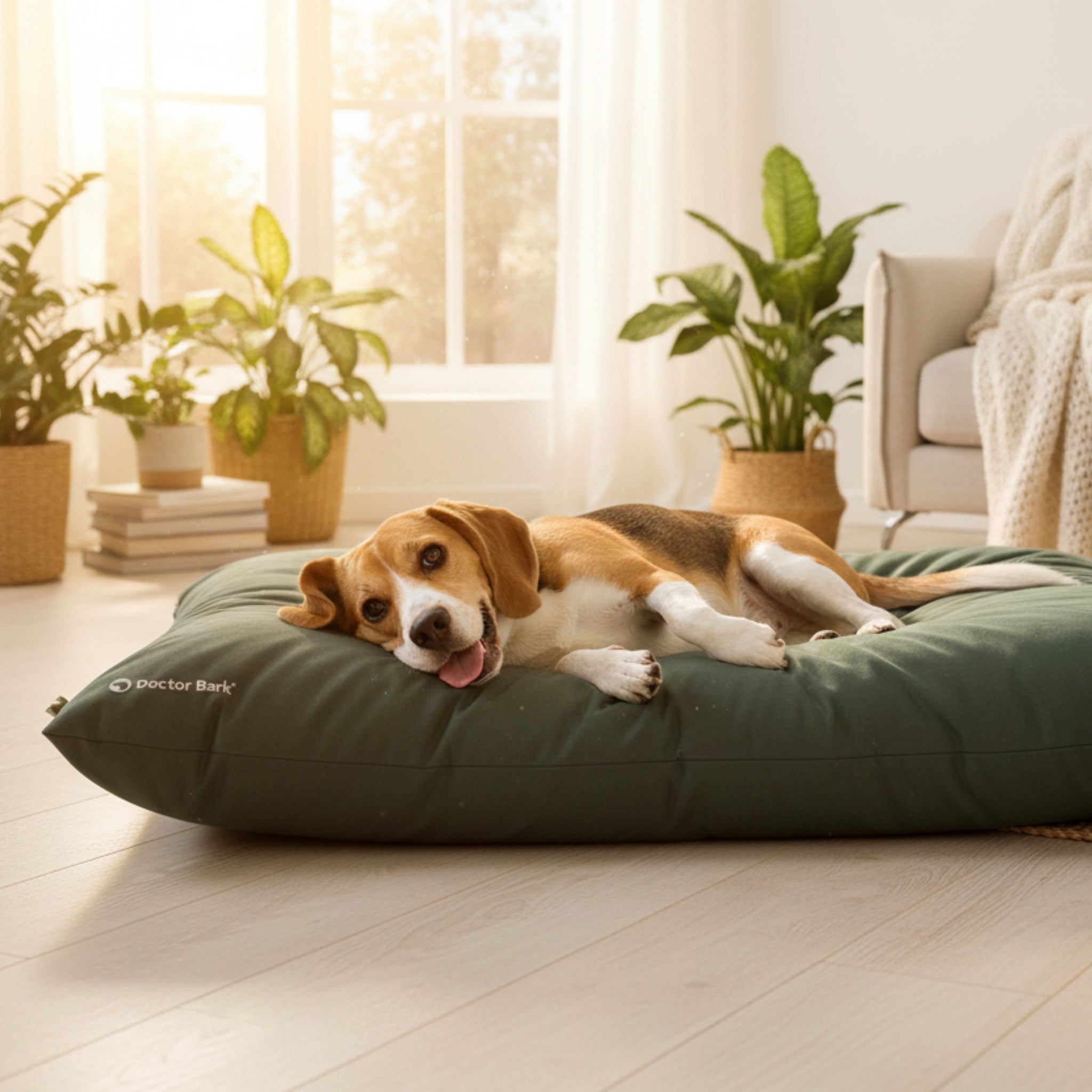 Doctor Bark Country - Kissen – Ergonomisches Hundebett mit recycelter Füllung, waschbar & allergikerfreundlich für gesunden Schlaf - Woofshack