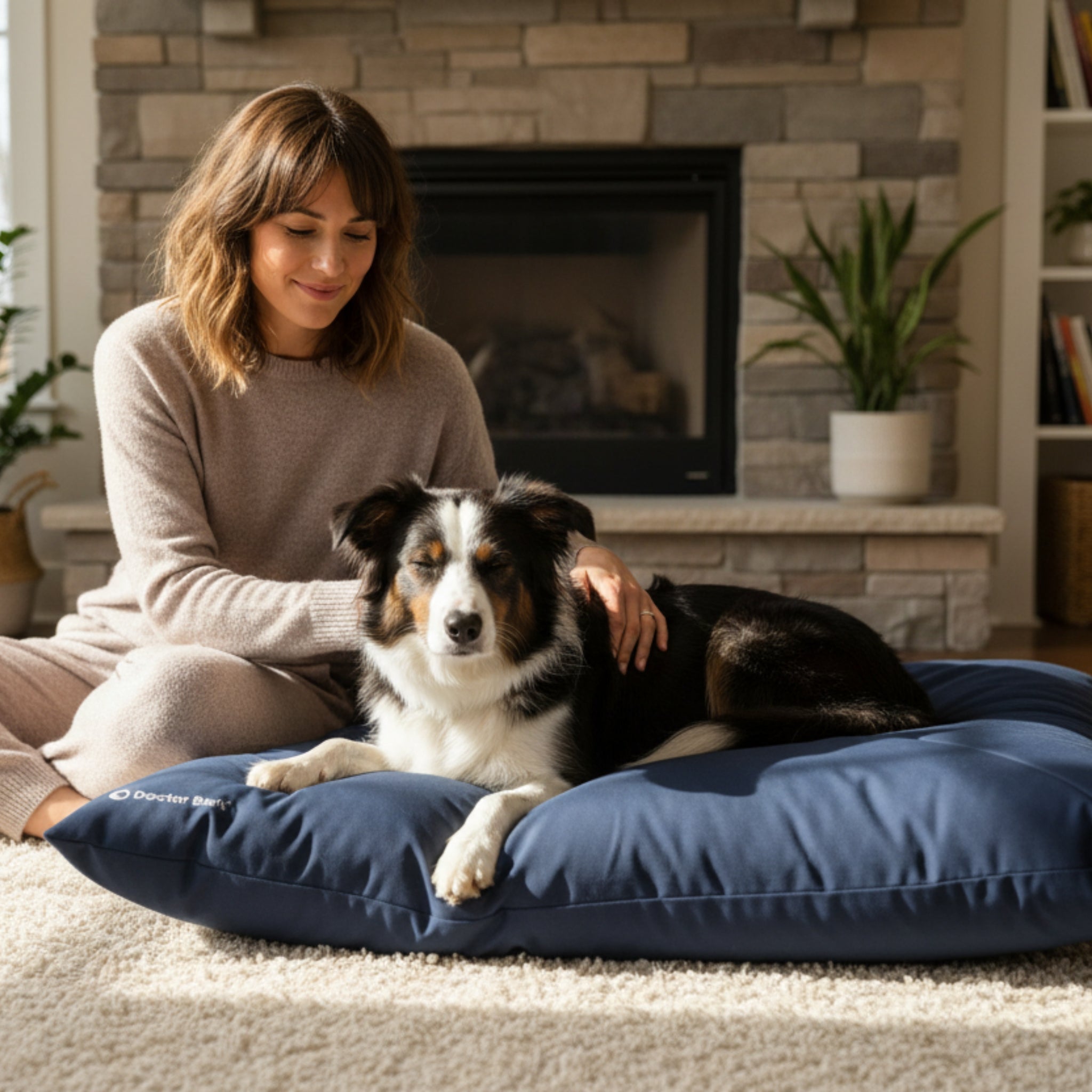 Doctor Bark Country - Kissen – Ergonomisches Hundebett mit recycelter Füllung, waschbar & allergikerfreundlich für gesunden Schlaf - Woofshack