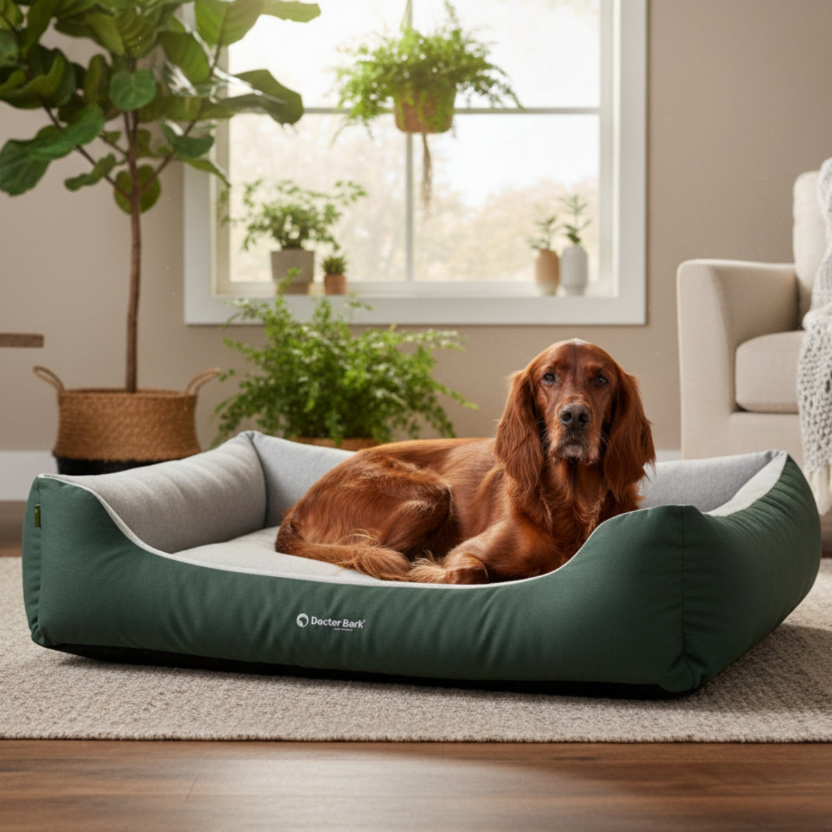 Doctor Bark Ergonomisches Hundebett Green Label – Höchster Komfort für gesunden Schlaf, Gelenkschonung & nachhaltige Premium - Materialien - Woofshack