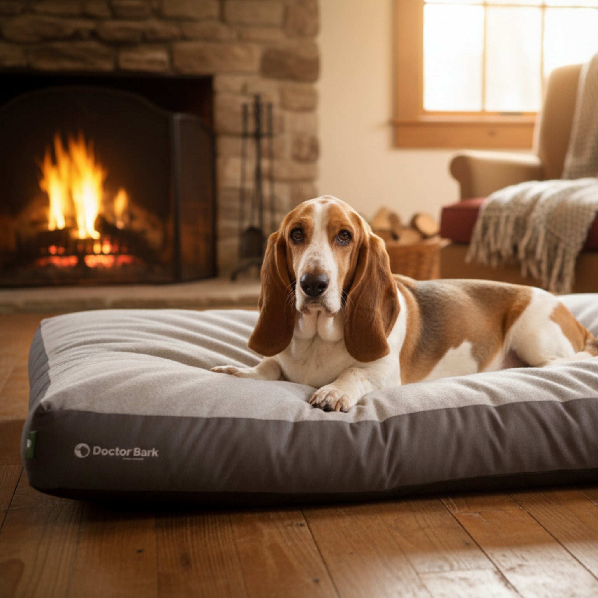 Doctor Bark Ergonomisches Lounge - Kissen für Hunde – Green Label, Waschbar bis 60°C, ÖKO - TEX Zertifiziert, Made in Germany - Woofshack