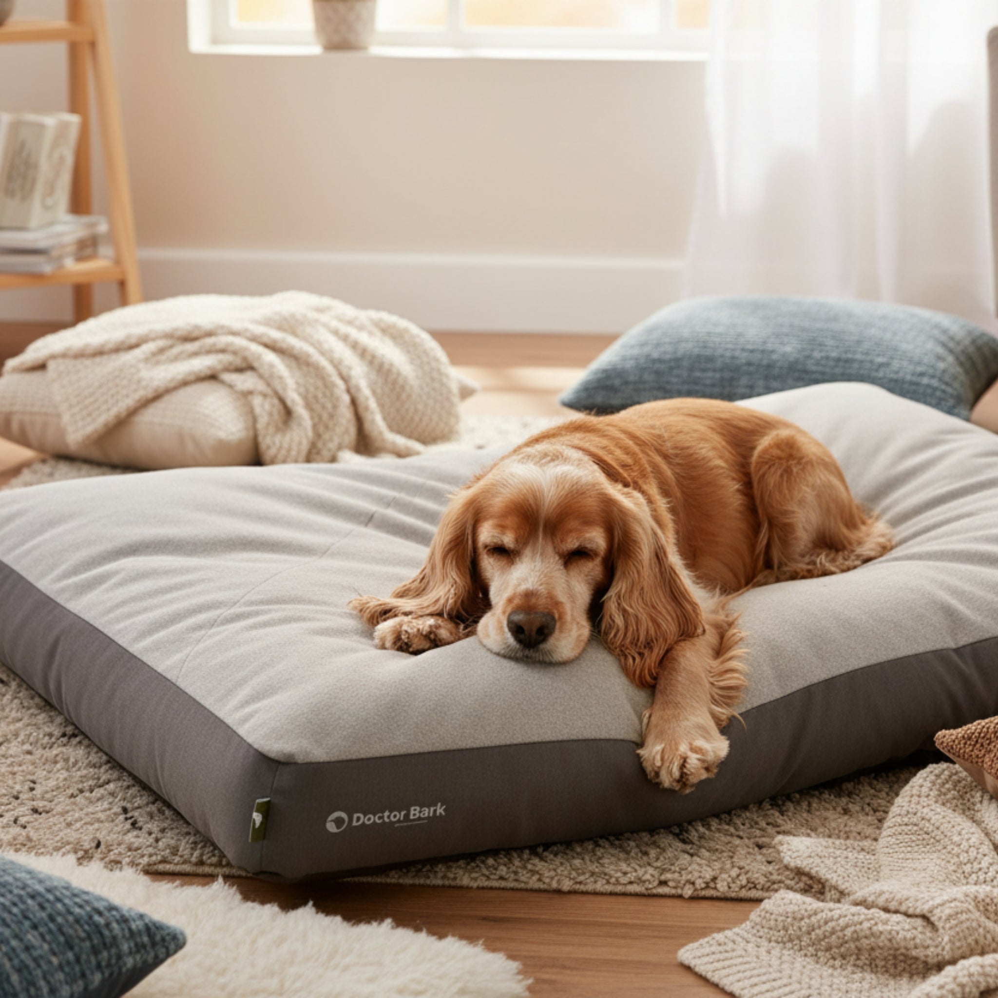 Doctor Bark Ergonomisches Lounge - Kissen für Hunde – Green Label, Waschbar bis 60°C, ÖKO - TEX Zertifiziert, Made in Germany - Woofshack