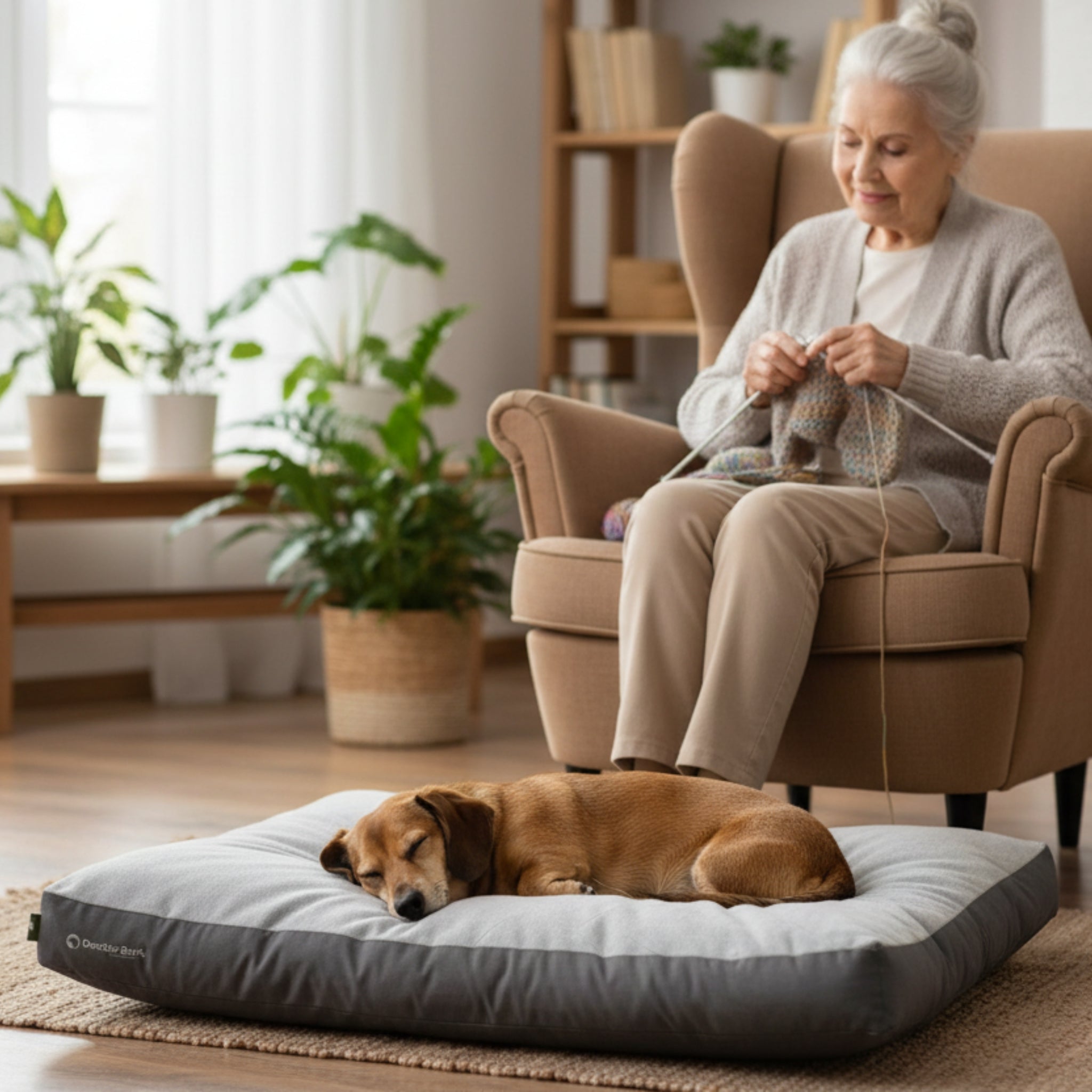 Doctor Bark Ergonomisches Lounge - Kissen für Hunde – Green Label, Waschbar bis 60°C, ÖKO - TEX Zertifiziert, Made in Germany - Woofshack