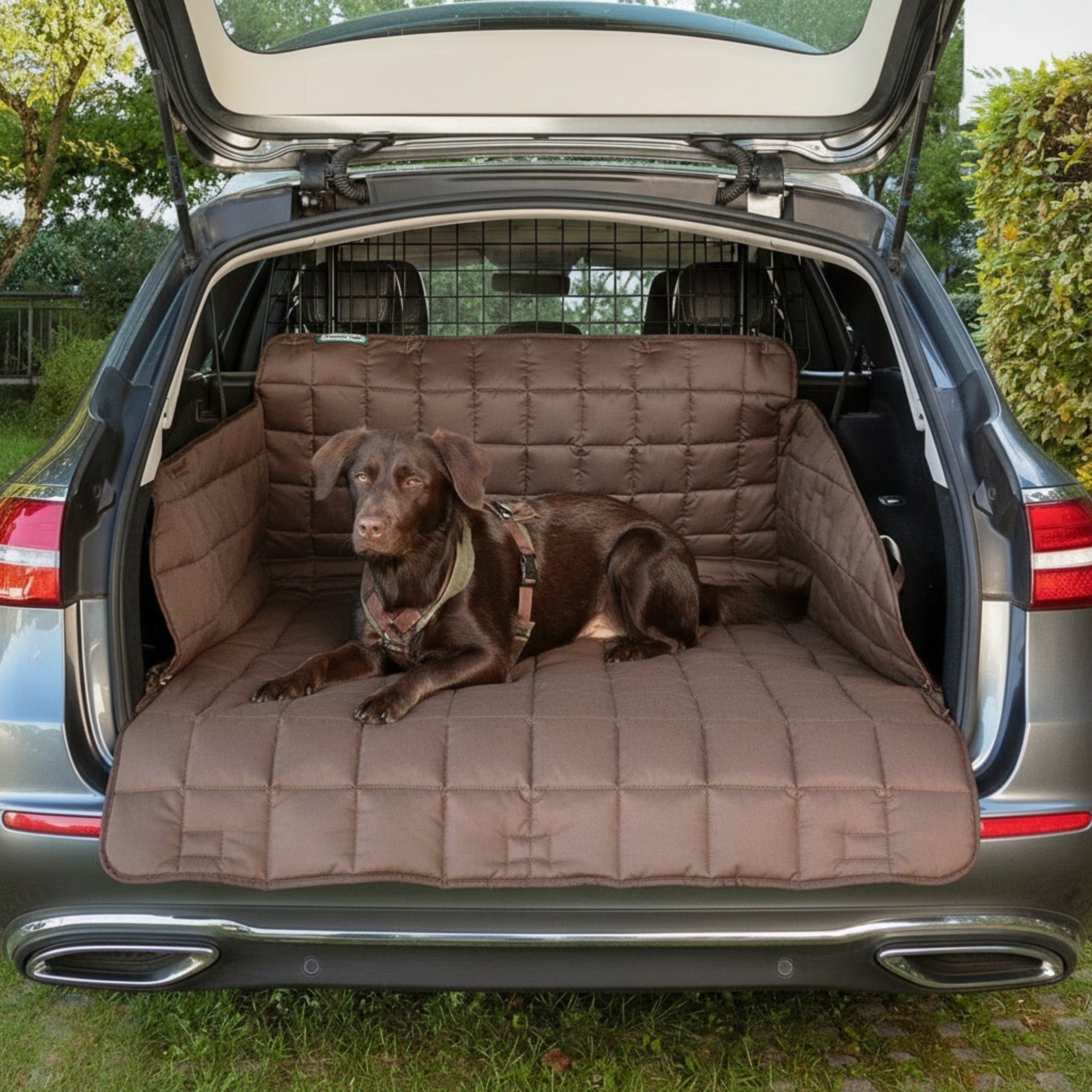 Doctor Bark Kofferraumdecke – Premium Schutz mit Ladekantenschutz, rutschfest & waschbar für Hunde - Woofshack