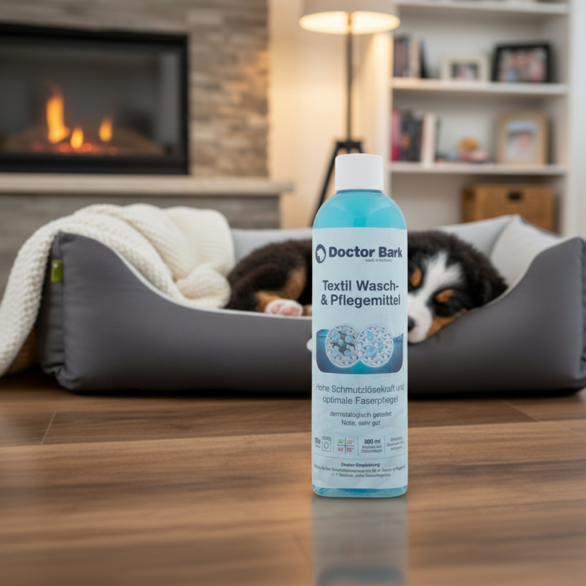Doctor Bark Textil Wasch - und Pflegemittel – Porentief rein, geruchsfrei & schonend für Hundebetten, Autoschondecken & Heimtextilien - Woofshack