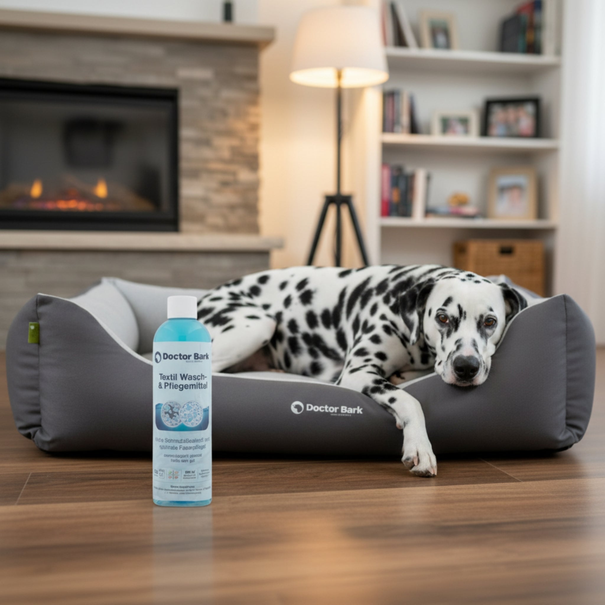 Doctor Bark Textil Wasch - und Pflegemittel – Porentief rein, geruchsfrei & schonend für Hundebetten, Autoschondecken & Heimtextilien - Woofshack