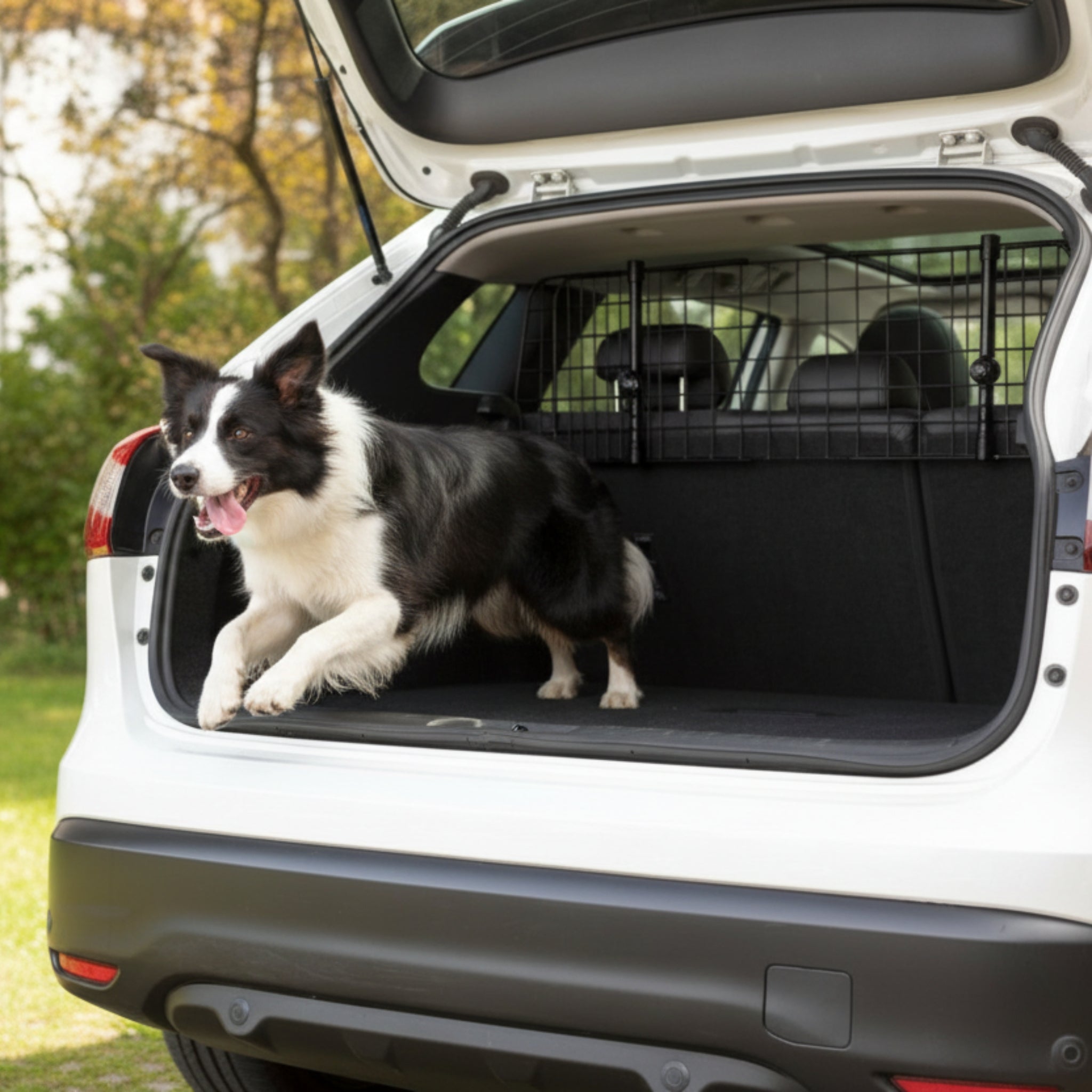 Doctor Bark Universal Kofferraum - Trenngitter – StVO - konform, werkzeuglose Montage, verstellbar 91 - 153 cm, maximale Sicherheit für Hund & Fahrer - Woofshack