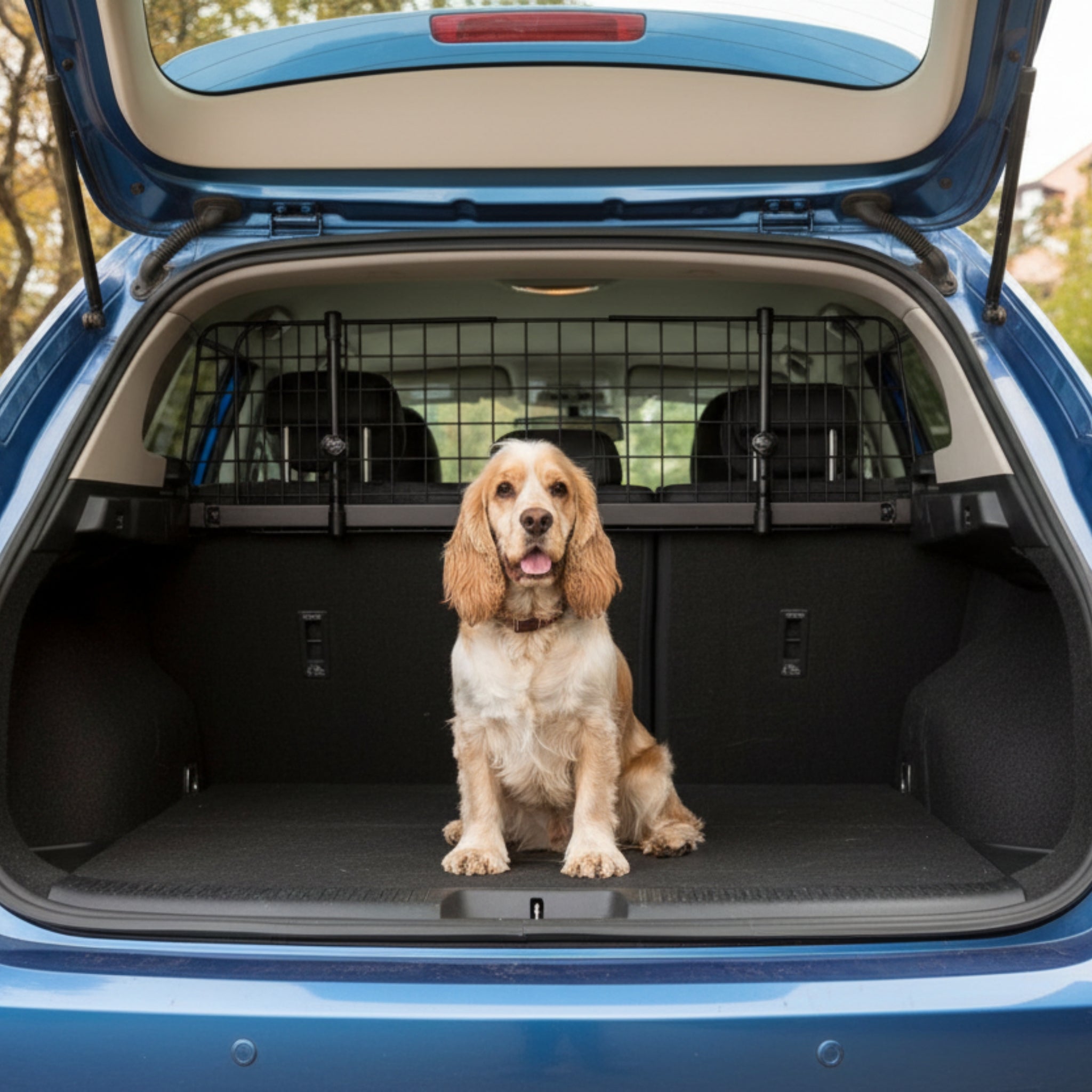 Doctor Bark Universal Kofferraum - Trenngitter – StVO - konform, werkzeuglose Montage, verstellbar 91 - 153 cm, maximale Sicherheit für Hund & Fahrer - Woofshack