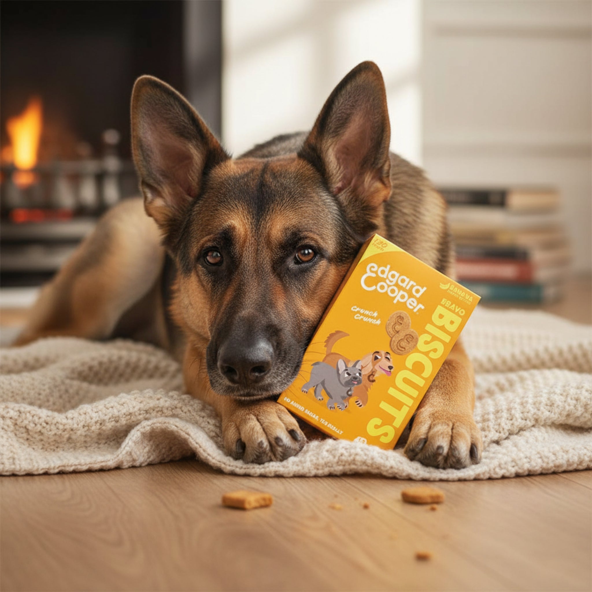 Edgard & Cooper Bravo Biscuits Banane & Erdnussbutter – Knusprige Hundekekse für Training & Belohnung mit natürlichen Zutaten - Woofshack
