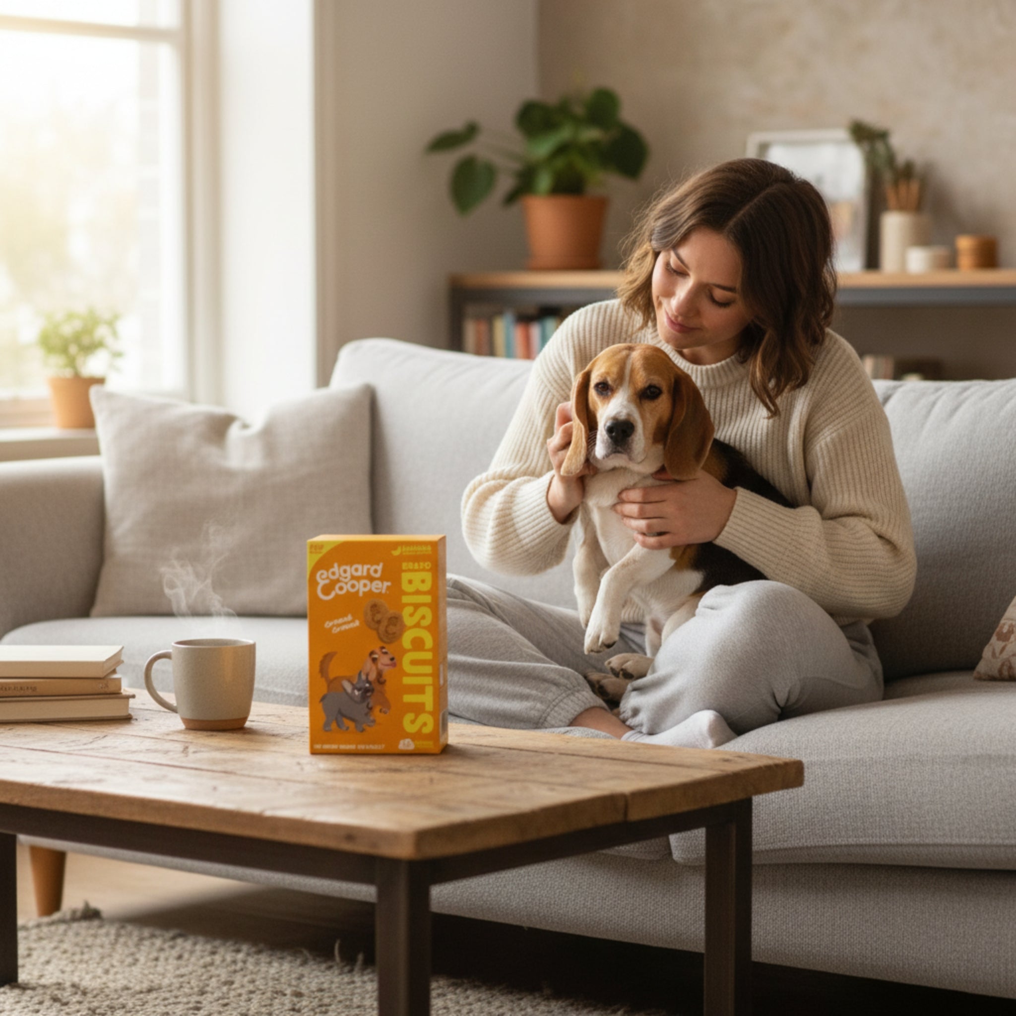 Edgard & Cooper Bravo Biscuits Banane & Erdnussbutter – Knusprige Hundekekse für Training & Belohnung mit natürlichen Zutaten - Woofshack
