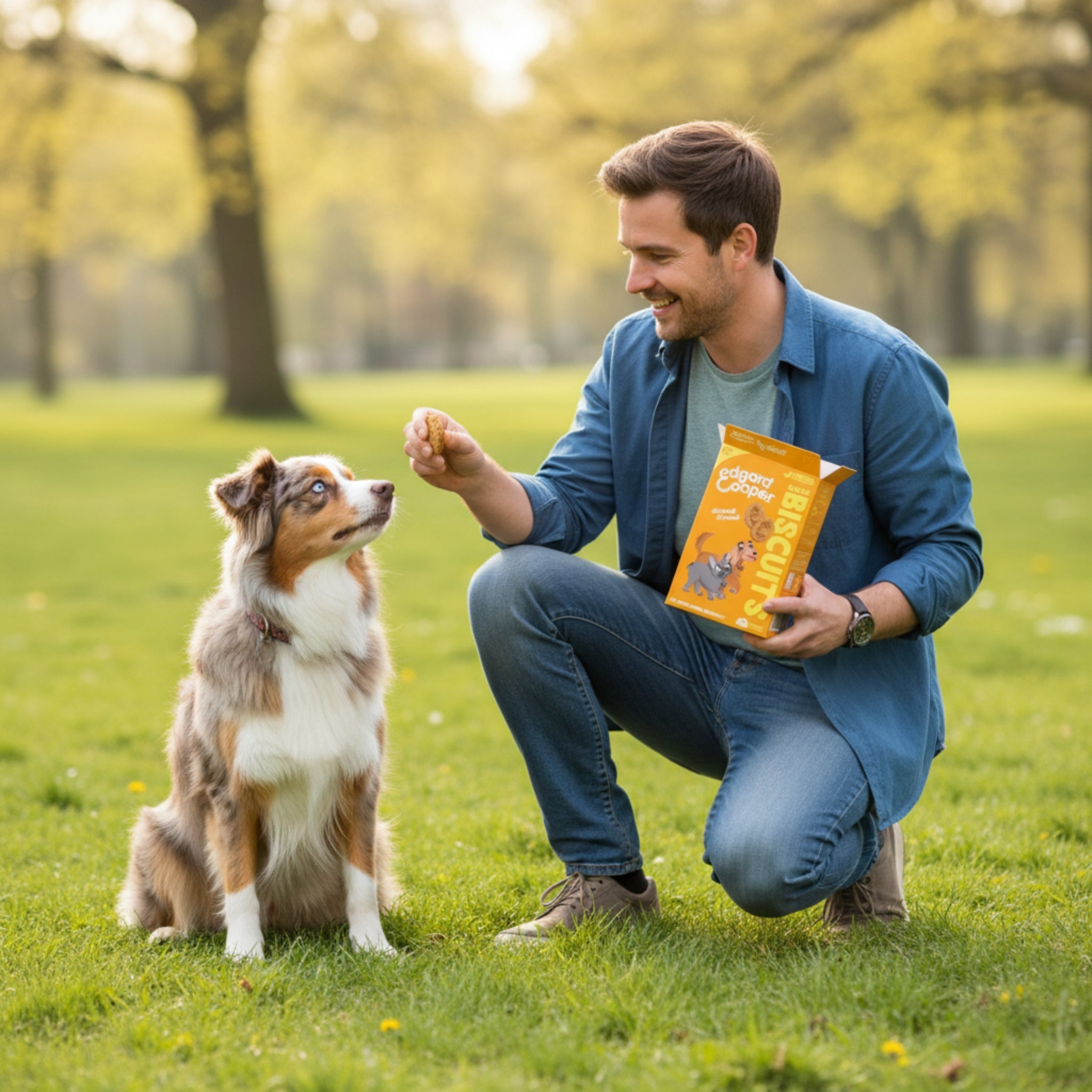 Edgard & Cooper Bravo Biscuits Banane & Erdnussbutter – Knusprige Hundekekse für Training & Belohnung mit natürlichen Zutaten - Woofshack