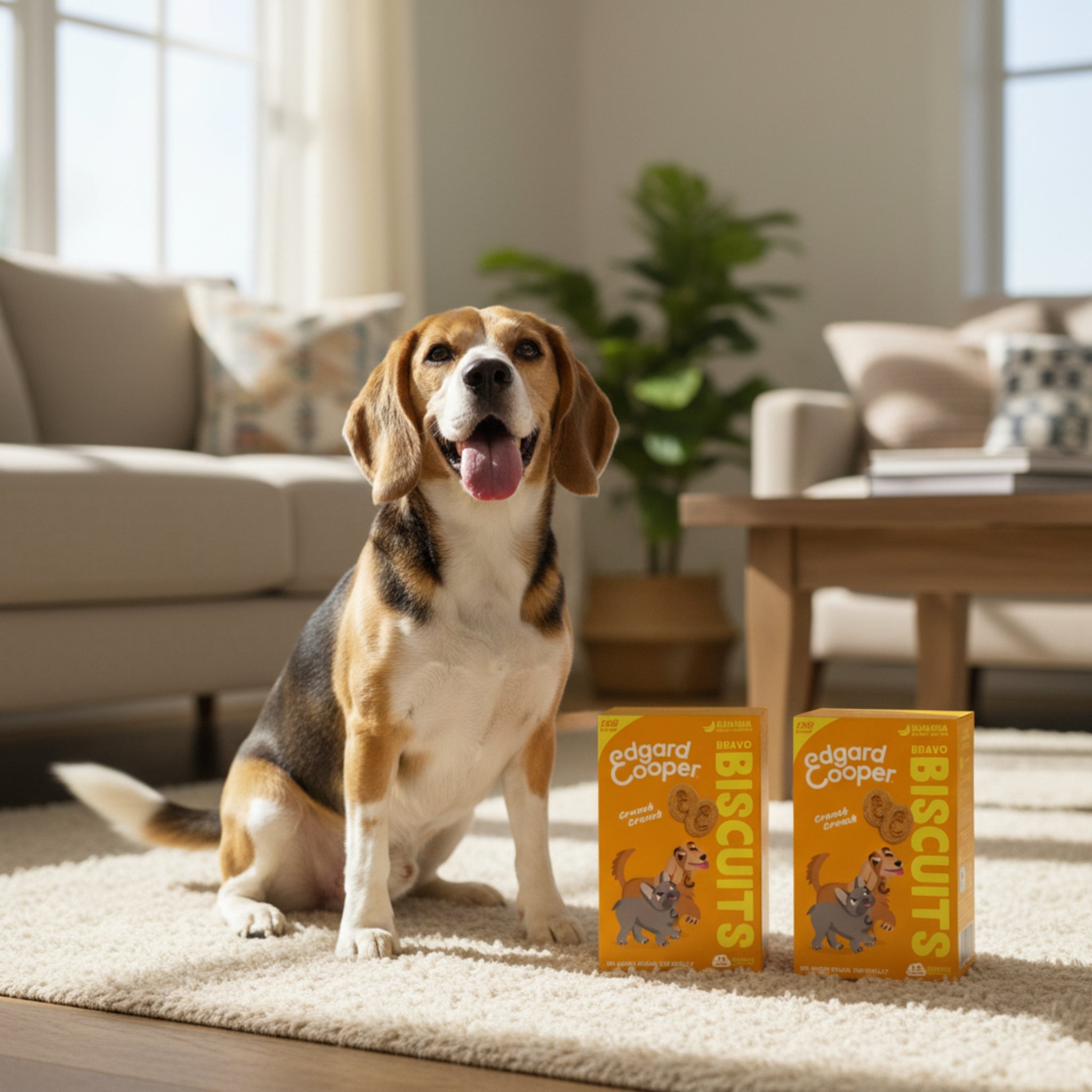 Edgard & Cooper Bravo Biscuits Banane & Erdnussbutter – Knusprige Hundekekse für Training & Belohnung mit natürlichen Zutaten - Woofshack