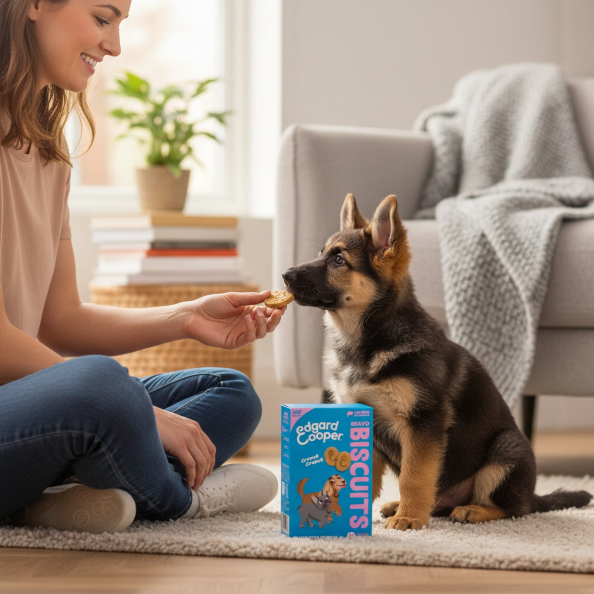 Edgard & Cooper Bravo Biscuits Lachs & Huhn – Knusprige Hundekekse für Training & Belohnung, Natürlich Gebacken ohne Getreide - Woofshack