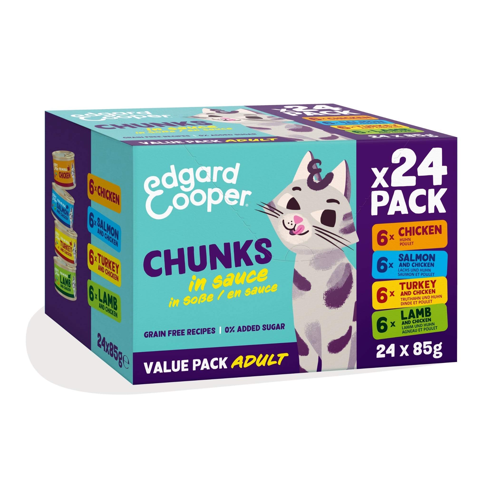 Edgard & Cooper Cat Adult Multipack in Soße, Katzen Nassfutter - Woofshack