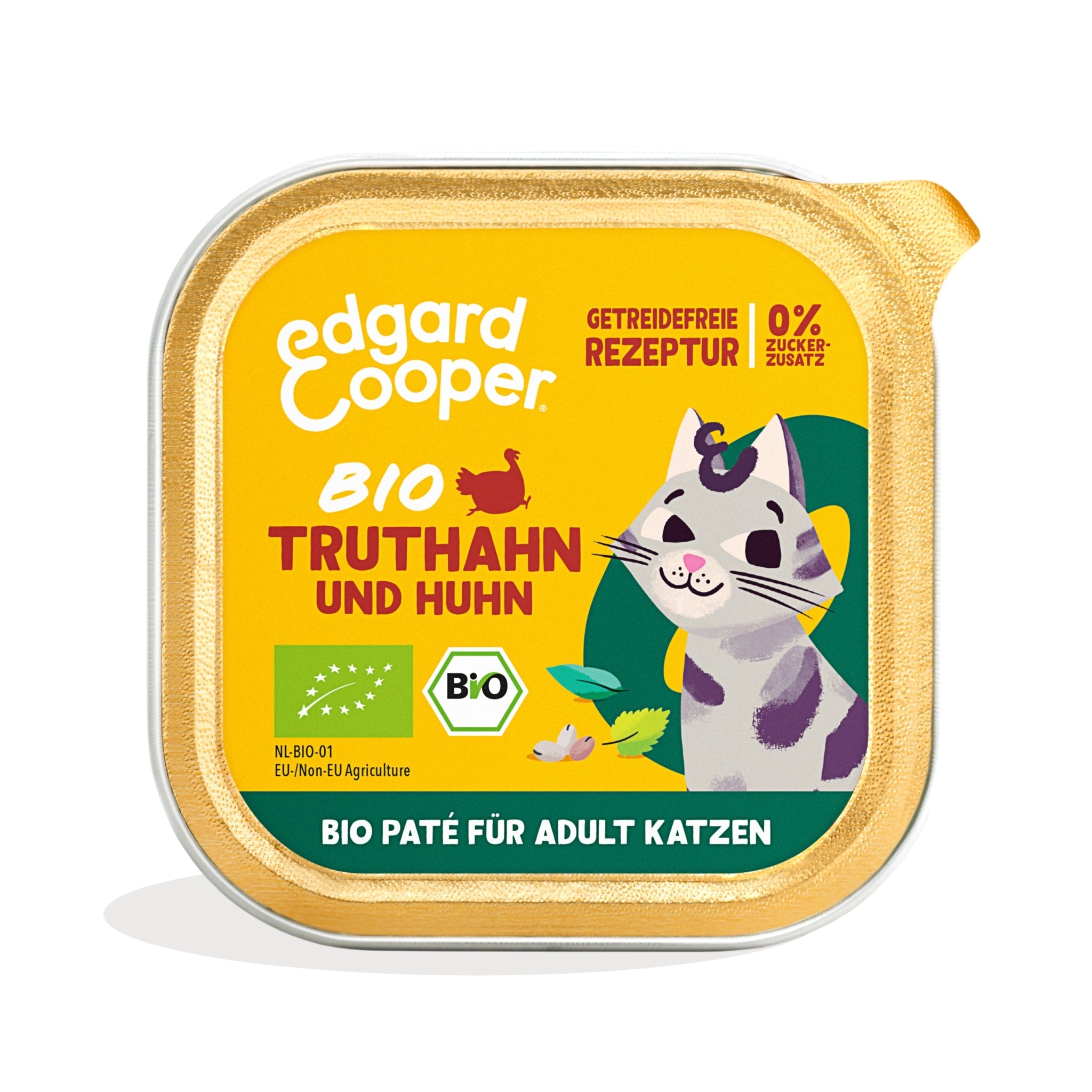 Edgard & Cooper Cat Adult Paté Bio Truthahn & Huhn, Katzen Nassfutter - Woofshack