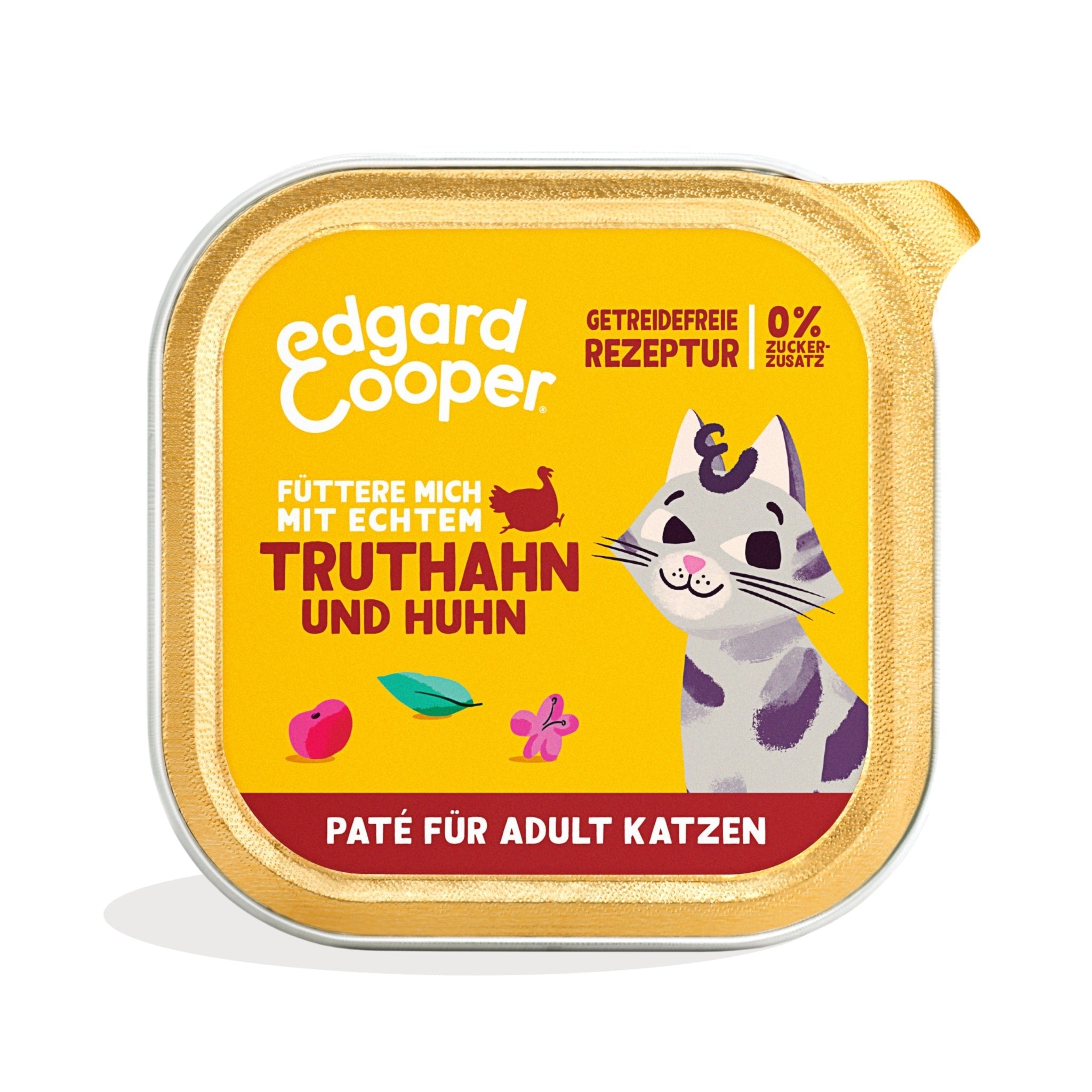 Edgard & Cooper Cat Adult Paté Truthahn & Huhn, Katzen Nassfutter - Woofshack