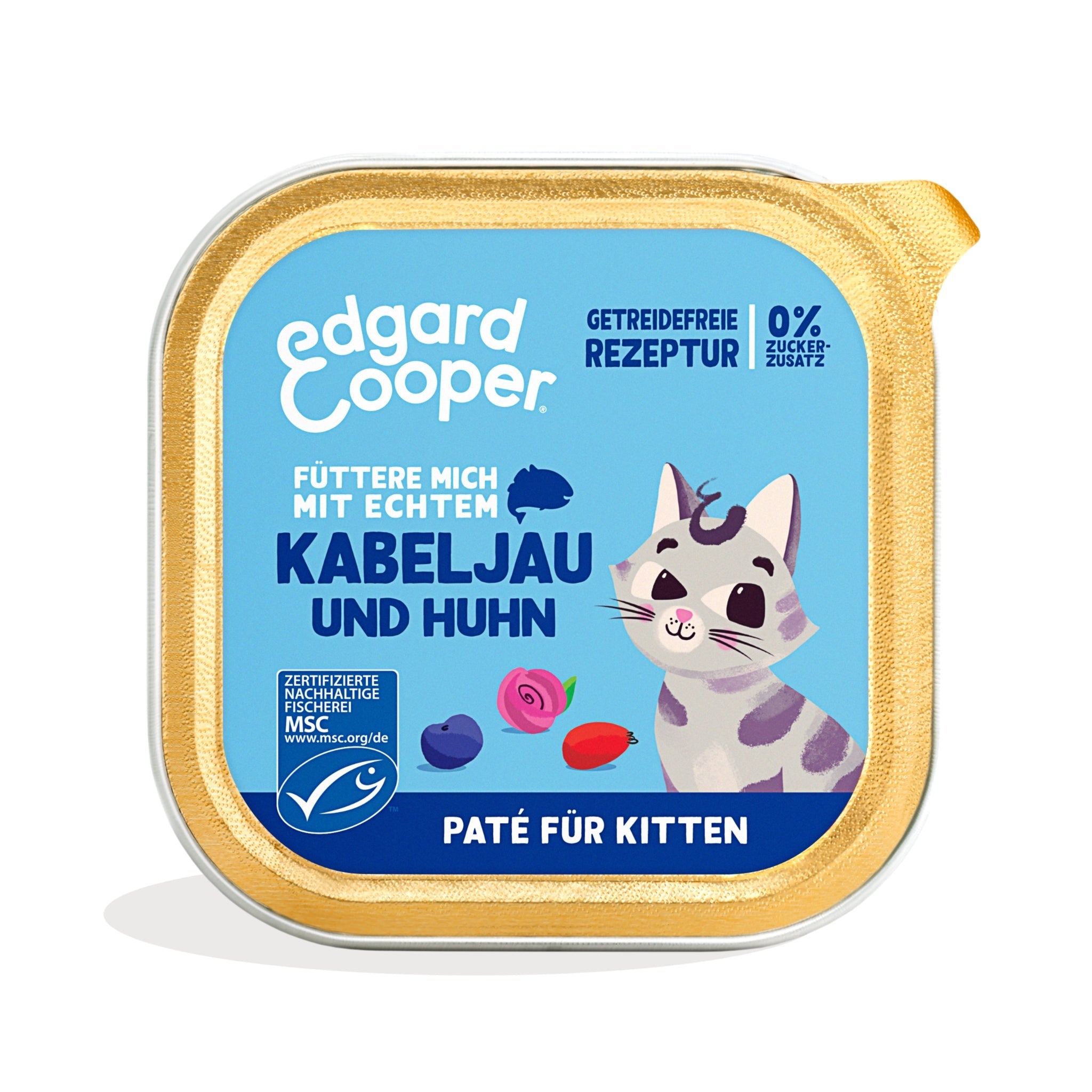 Edgard & Cooper Cat Paté Kabeljau & Huhn, Kitten Nassfutter - Woofshack