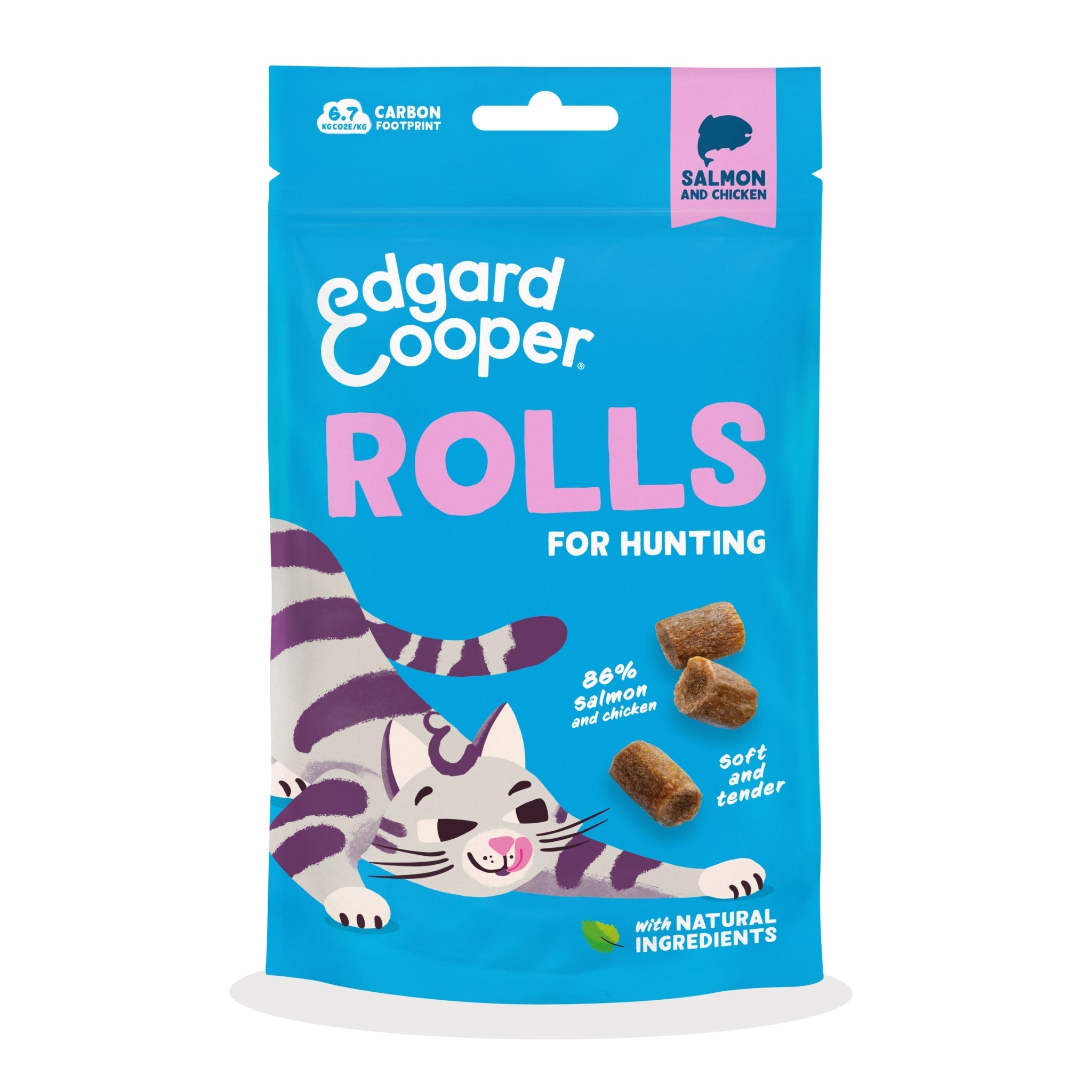 Edgard & Cooper Cat Rolls Lachs & Huhn, Katzensnack - Woofshack