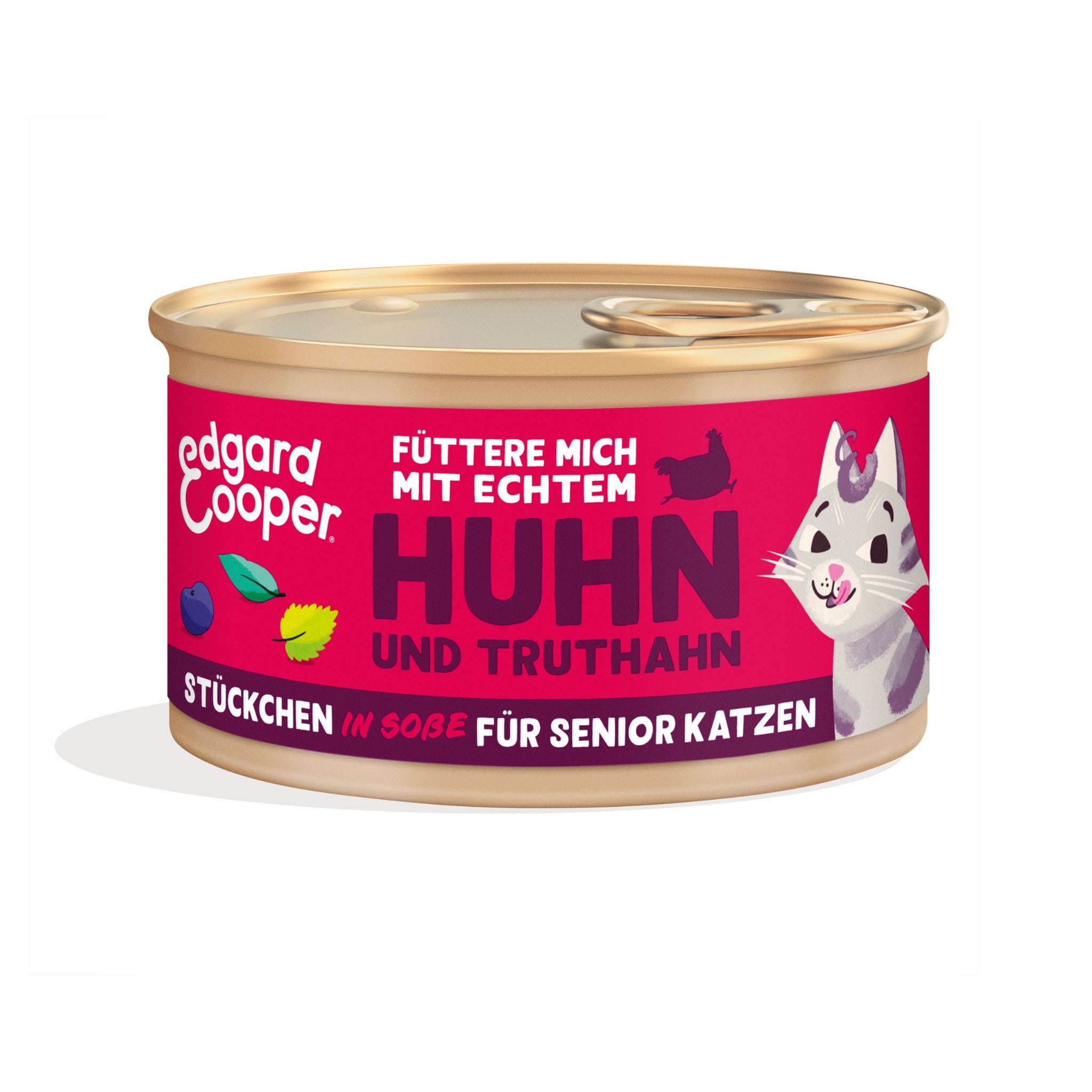 Edgard & Cooper Cat Senior Huhn & Truthahn Stückchen in Soße, Katzen Nassfutter - Woofshack