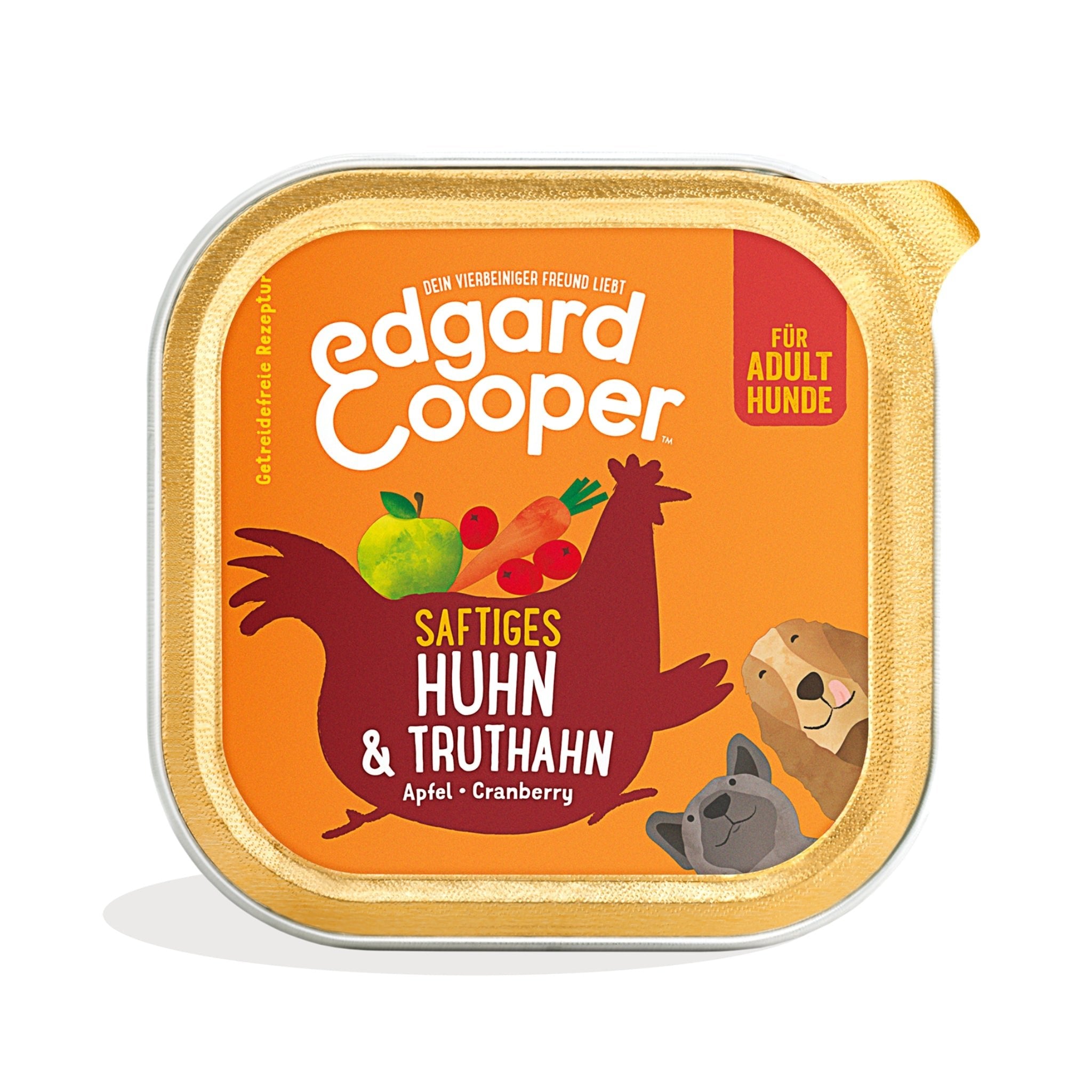 Edgard & Cooper Dog Adult Huhn & Truthahn, Hunde Nassfutter - Woofshack