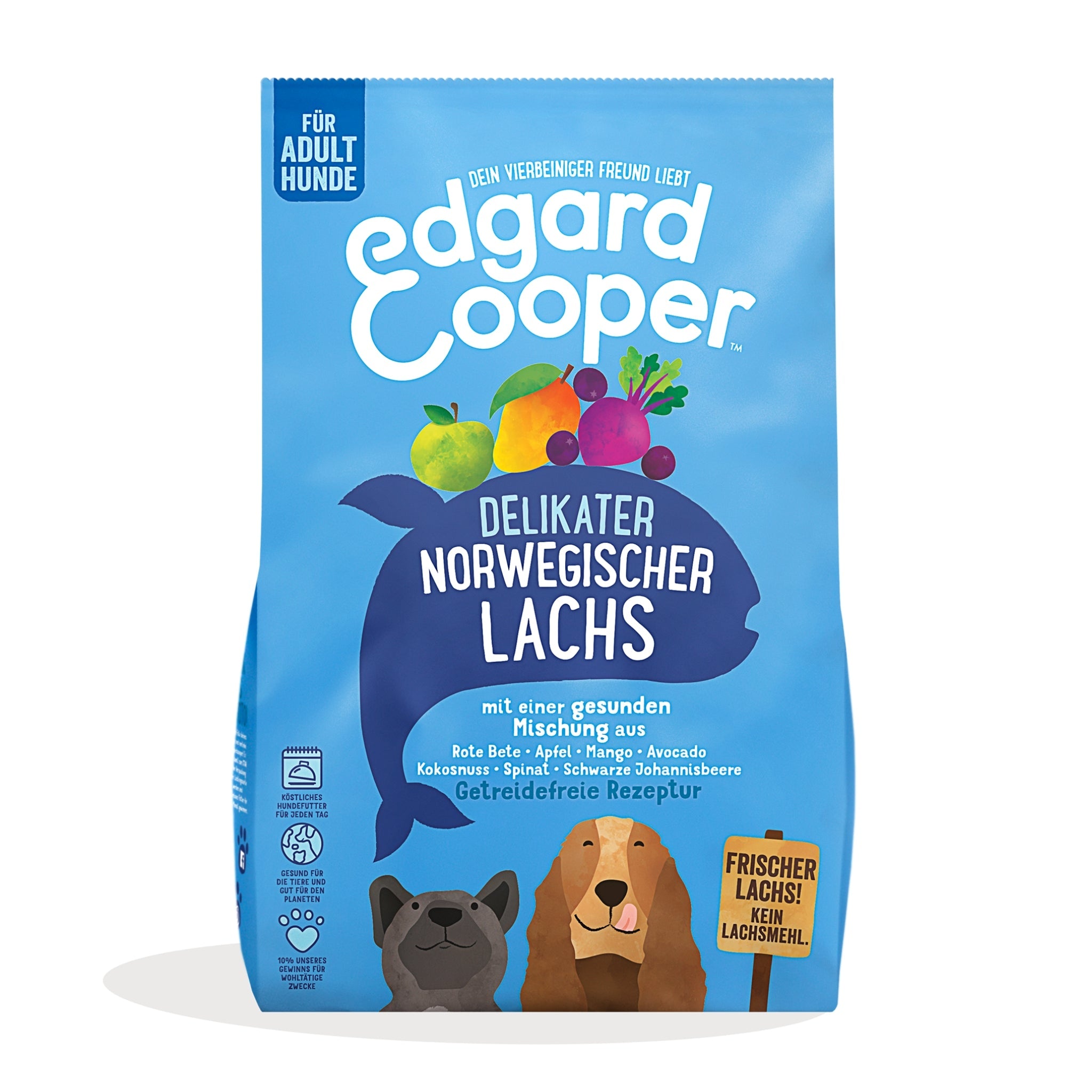 Edgard & Cooper Dog Adult Norwegischer Lachs, Hunde Trockenfutter - Woofshack