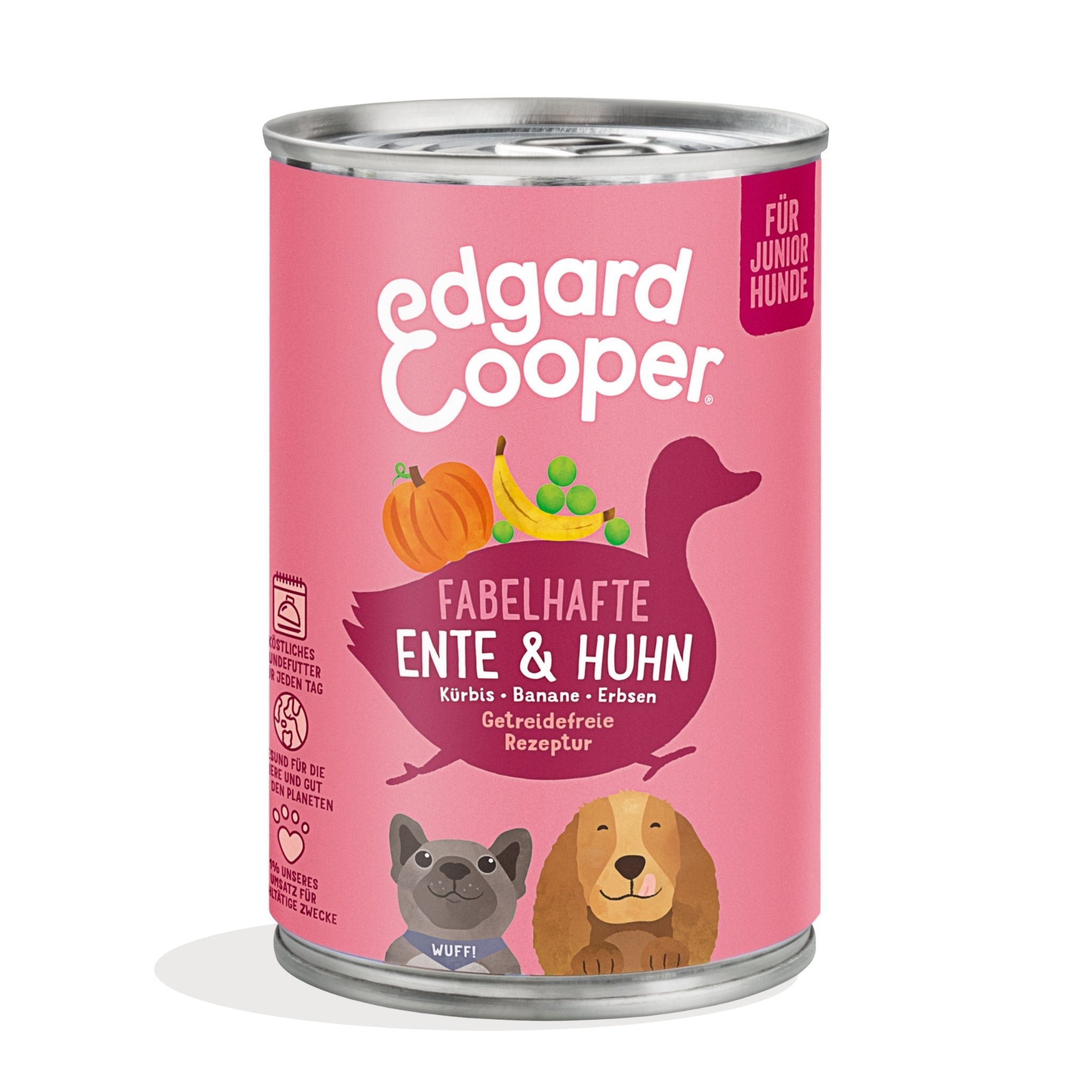 Edgard & Cooper Welpe Ente & Huhn, Hunde Nassfutter - Woofshack
