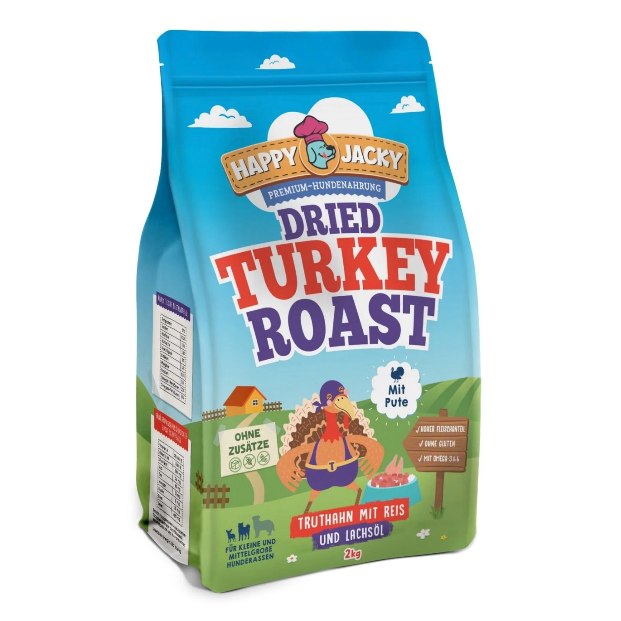 Happy Jacky Dried Turkey Roast, Truthahn - Hunde Trockenfutter - Woofshack