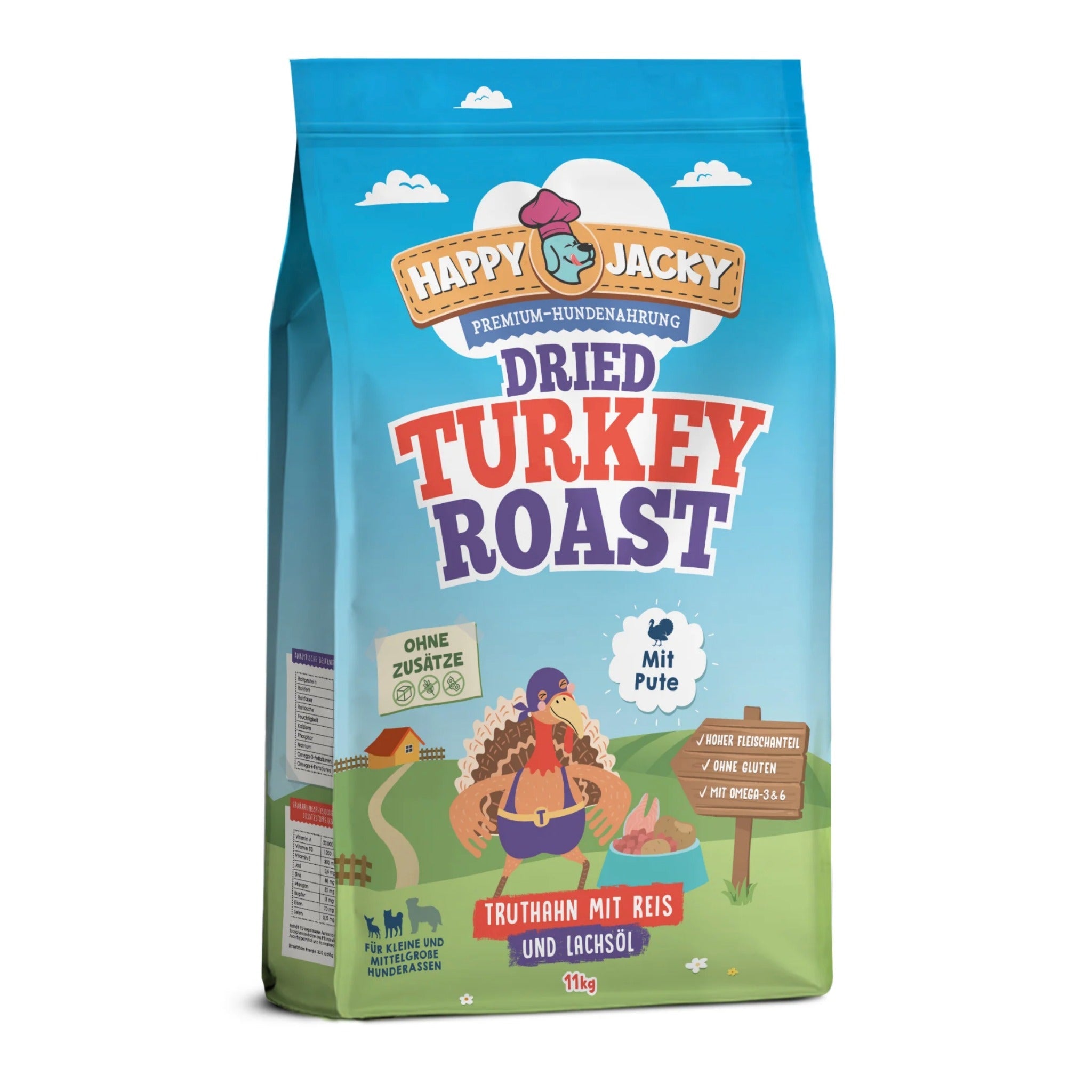 Happy Jacky Dried Turkey Roast, Truthahn - Hunde Trockenfutter - Woofshack