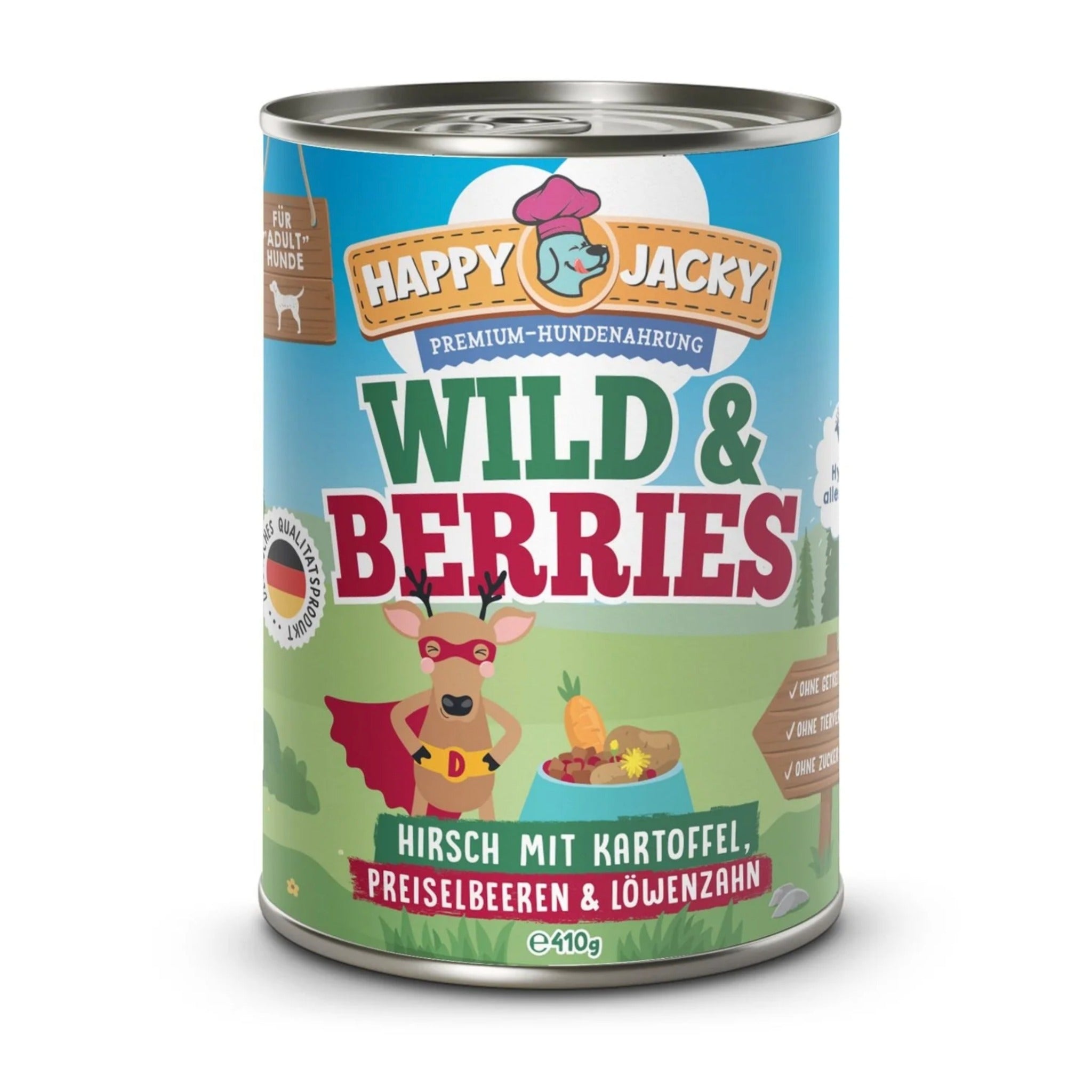 Happy Jacky Wild & Berries - Hunde Nassfutter - Woofshack