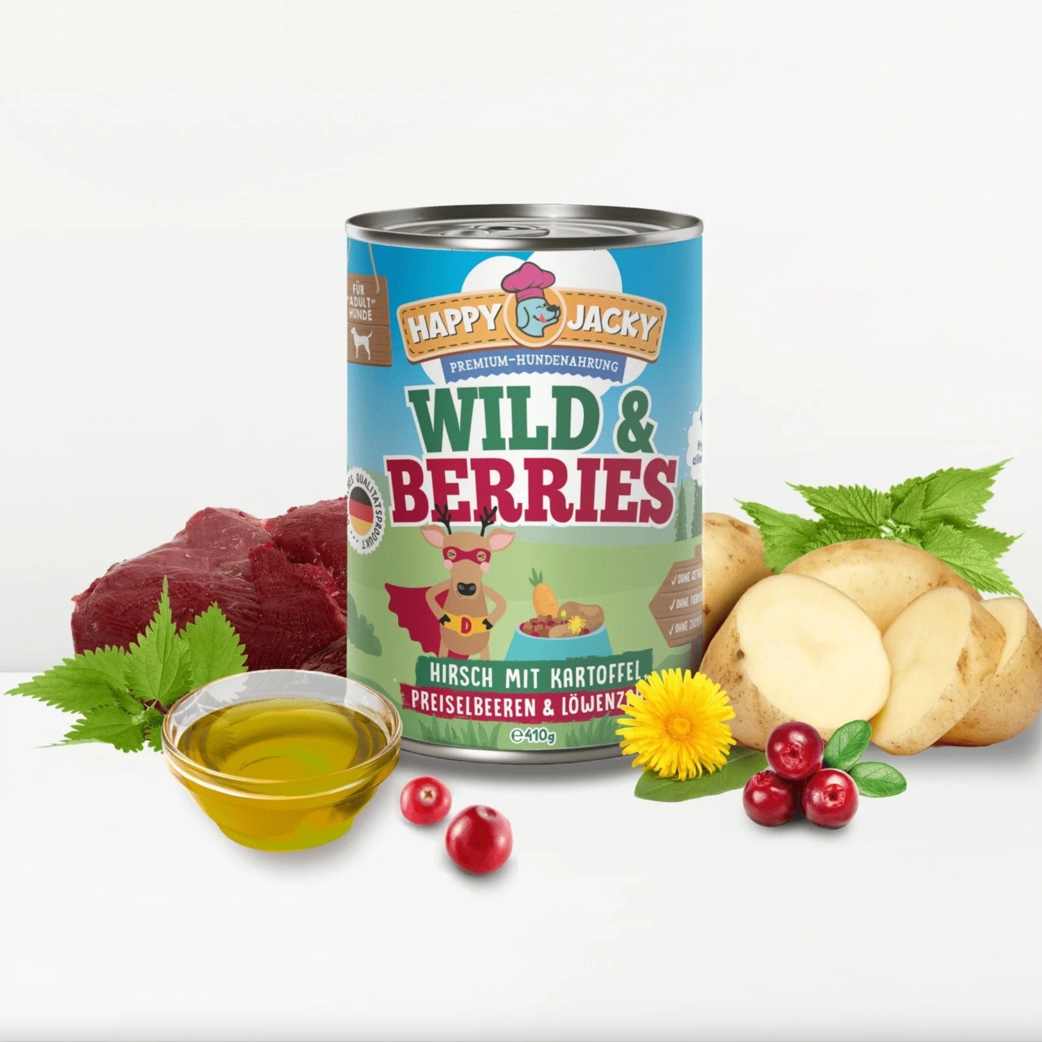 Happy Jacky Wild & Berries - Hunde Nassfutter - Woofshack