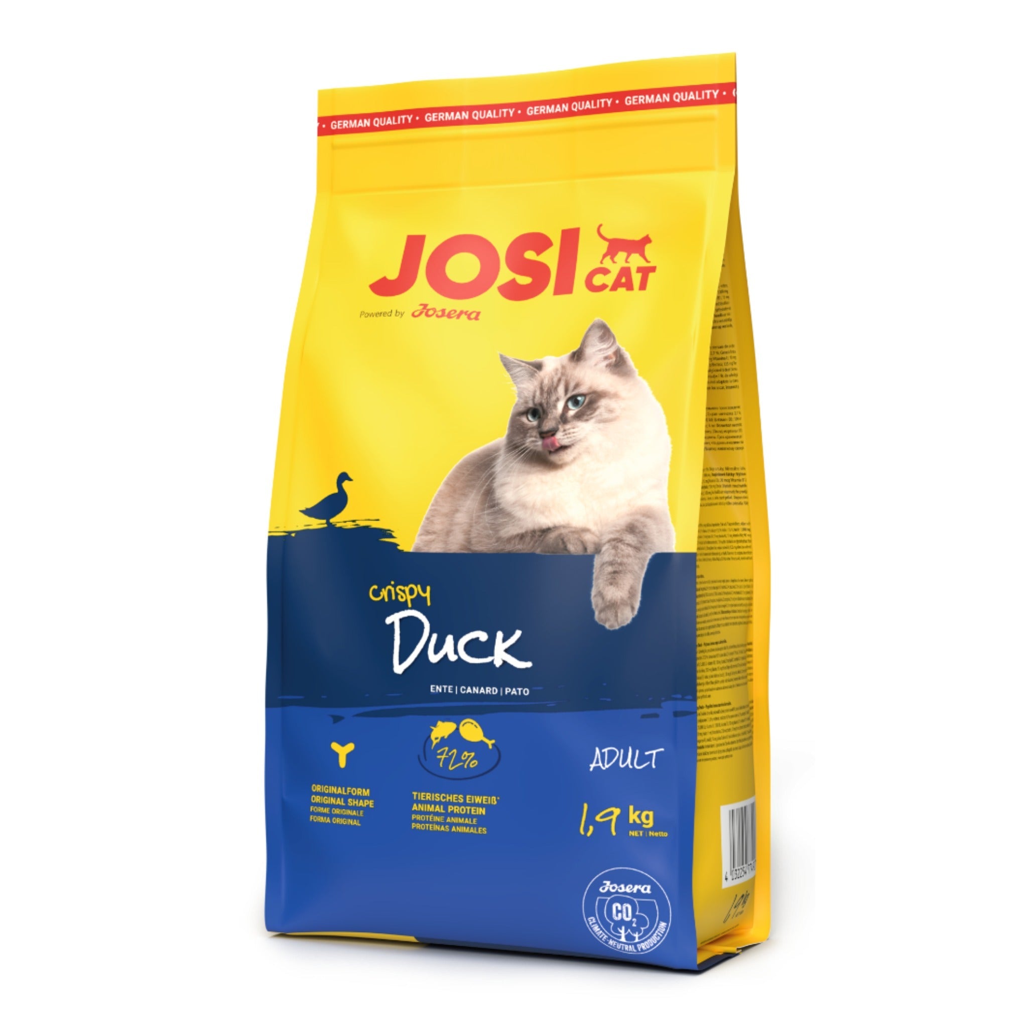 Josera JosiCat Adult Crispy Duck, Katzen Trockenfutter - Woofshack