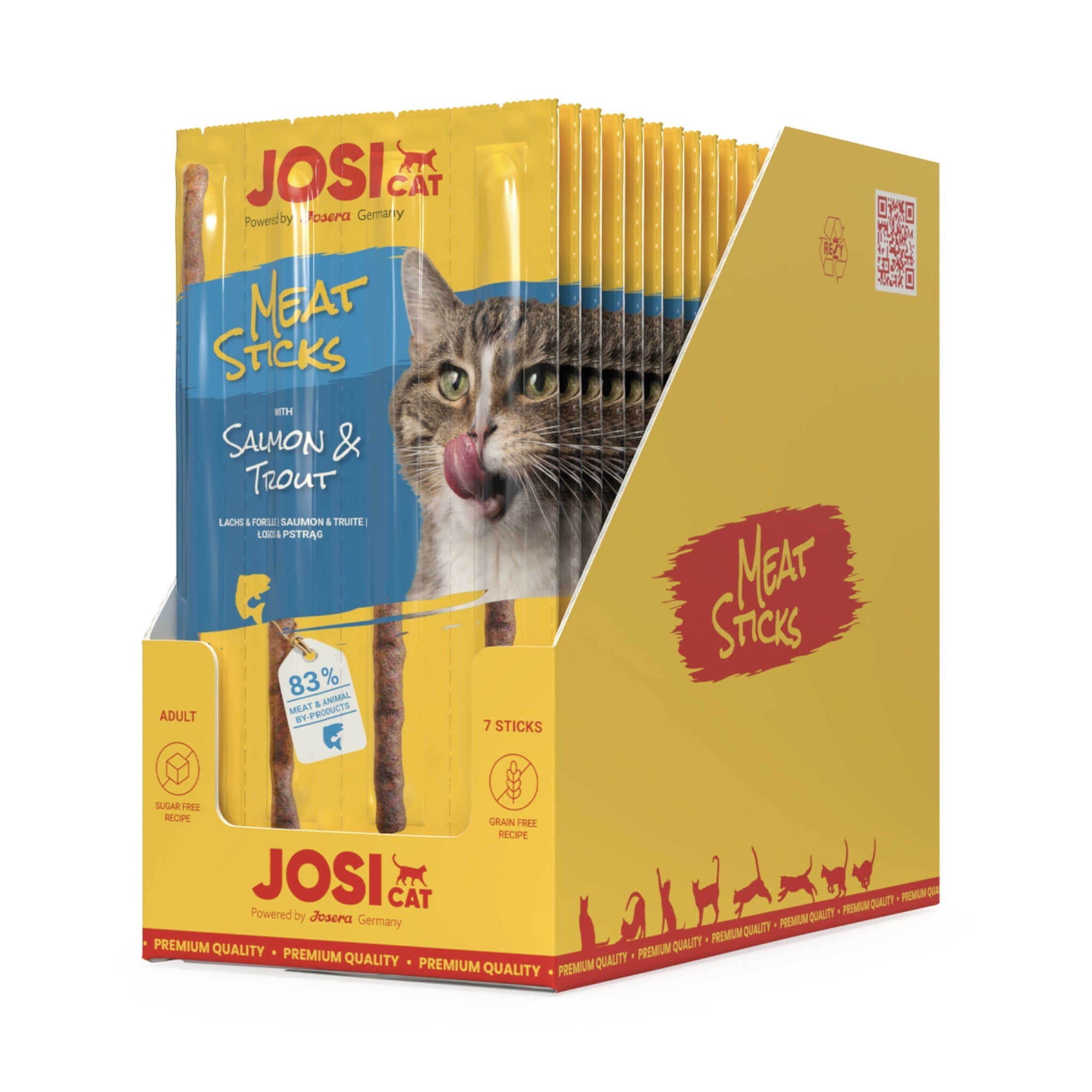 Josera JosiCat Meat Sticks Salmon & Trout, Katzensnack - Woofshack