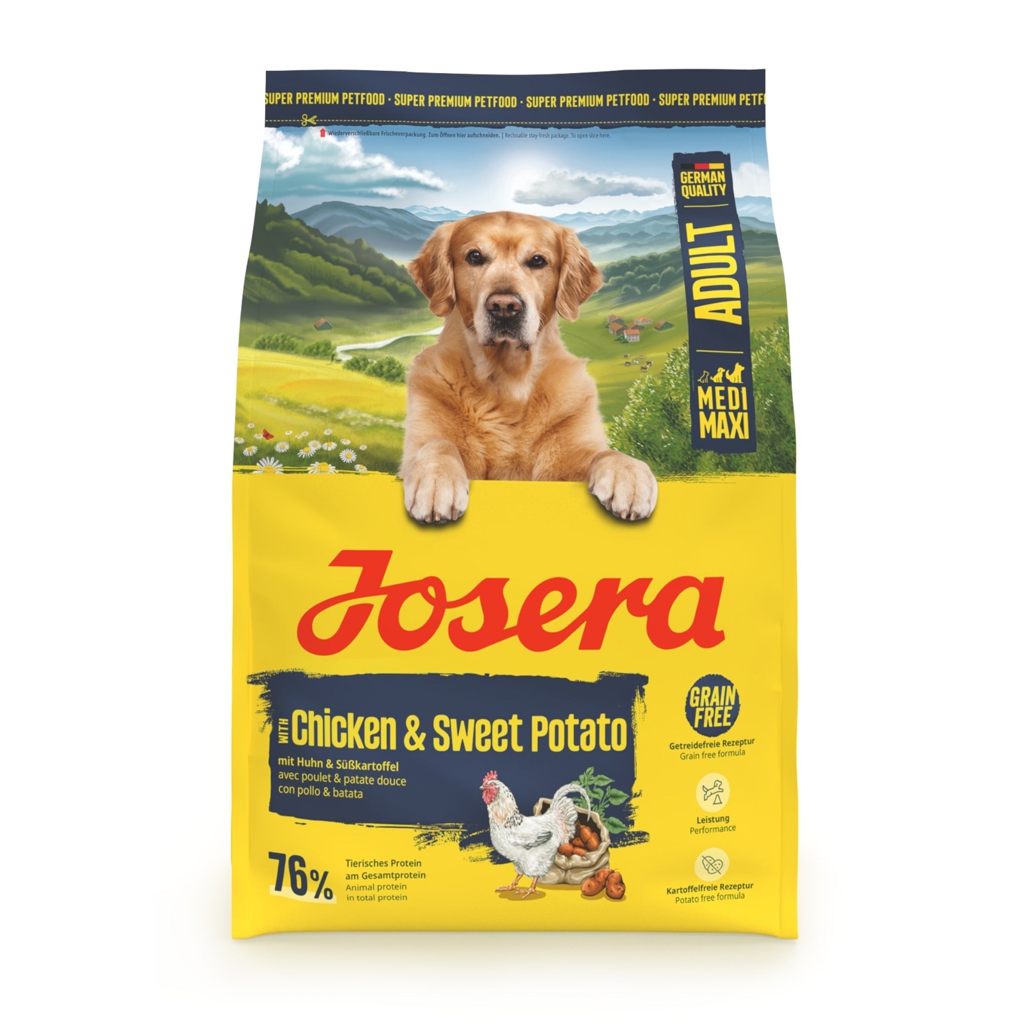 Josera Medi/Maxi Adult Chicken & Sweet Potato, Hunde Trockenfutter - Woofshack