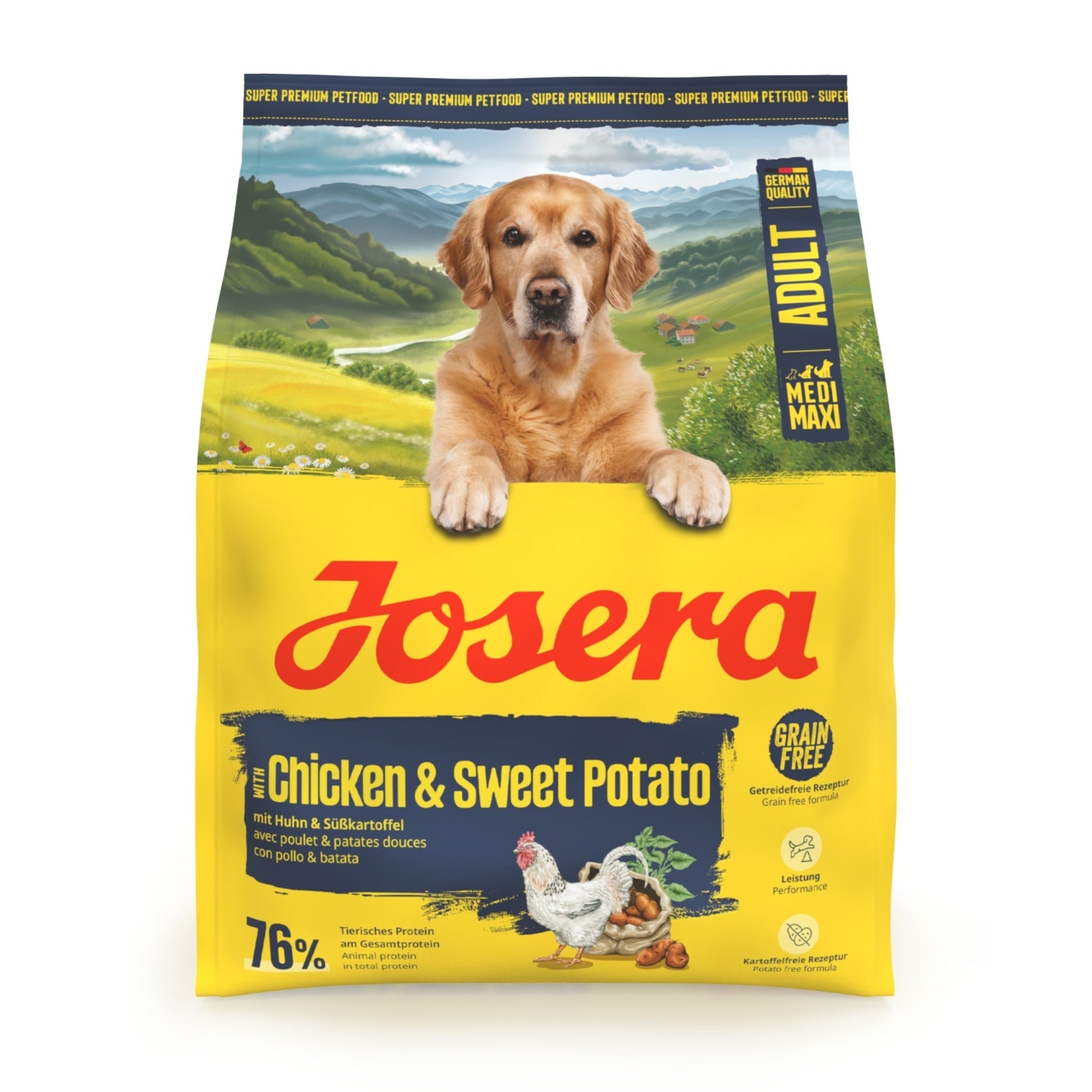 Josera Medi/Maxi Adult Chicken & Sweet Potato, Hunde Trockenfutter - Woofshack