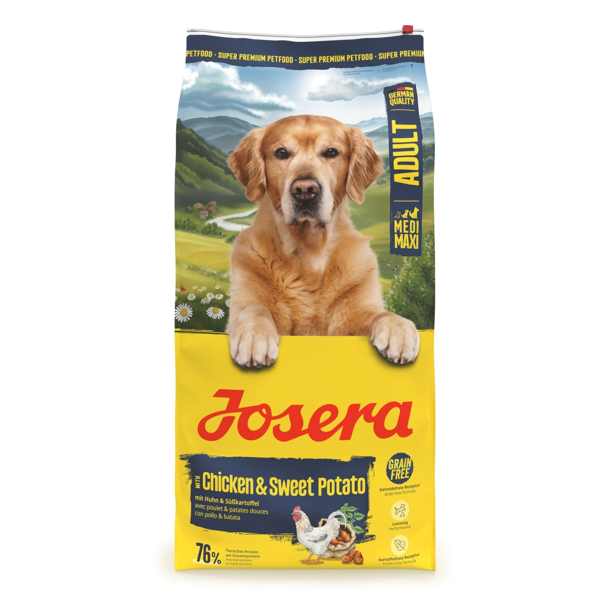Josera Medi/Maxi Adult Chicken & Sweet Potato, Hunde Trockenfutter - Woofshack