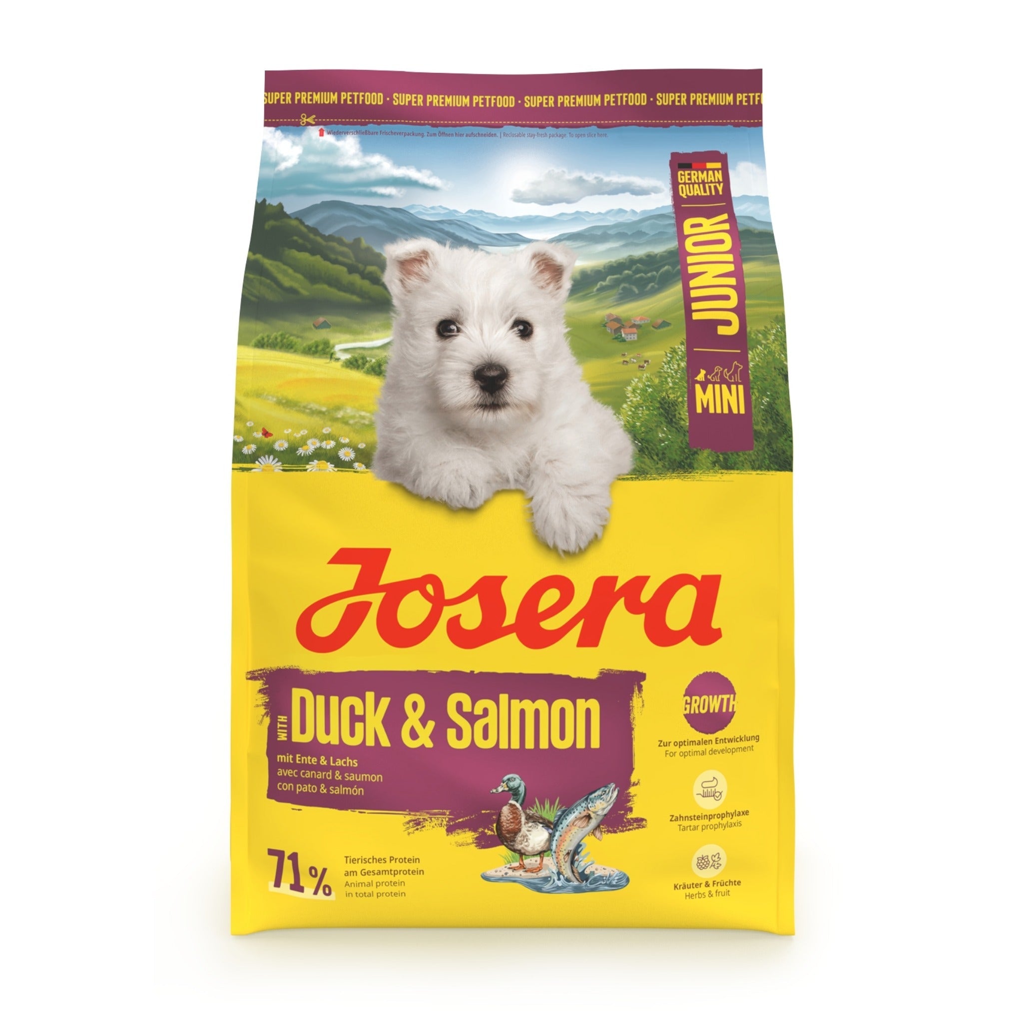 Josera Mini Junior Duck & Salmon, Welpen Trockenfutter - Woofshack