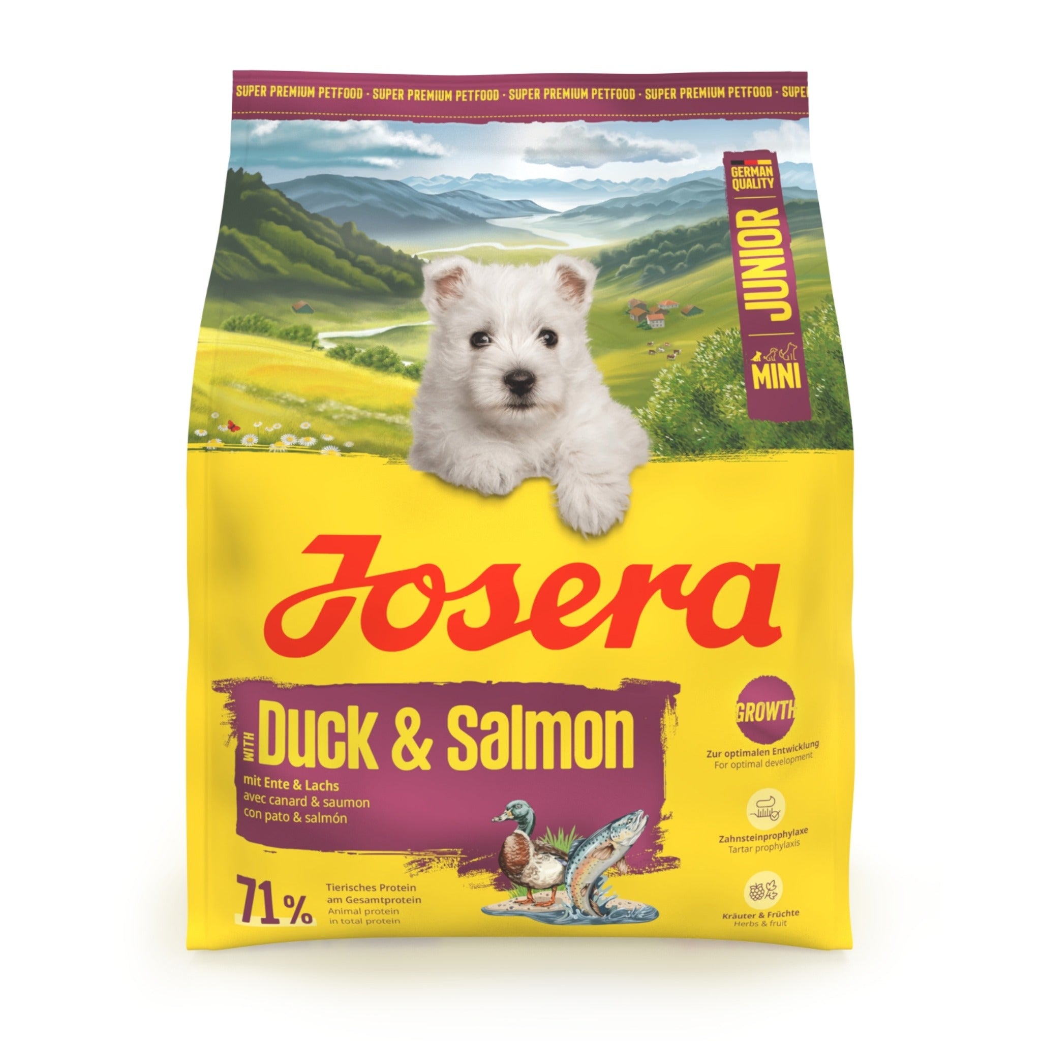 Josera Mini Junior Duck & Salmon, Welpen Trockenfutter - Woofshack